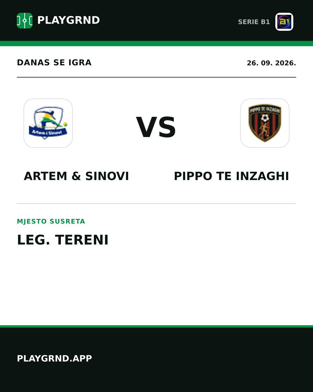 Instagram slika: Artem & Sinovi vs Pippo TE Inzaghi