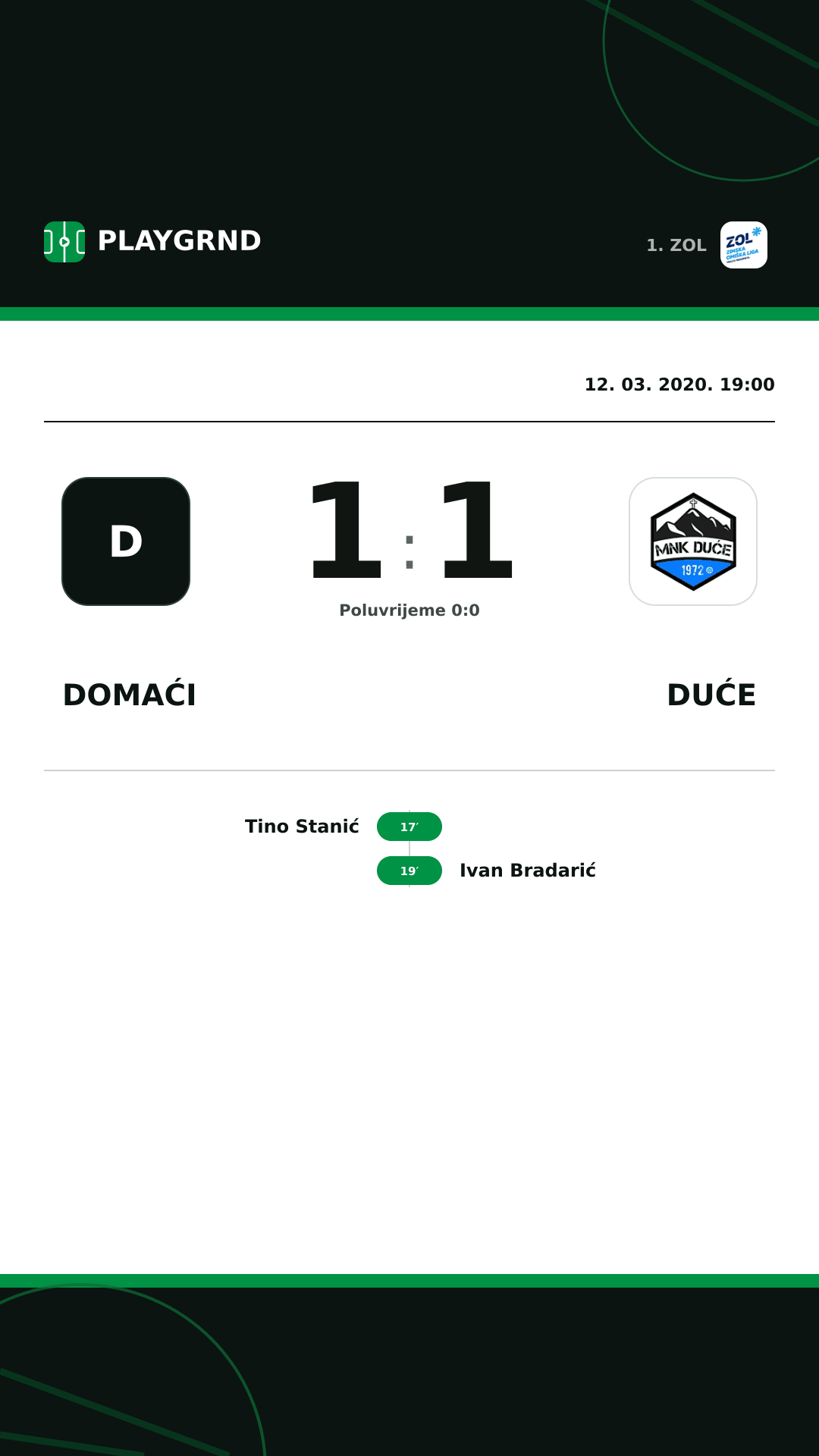 Instagram slika: Domaći 1:1 Duće