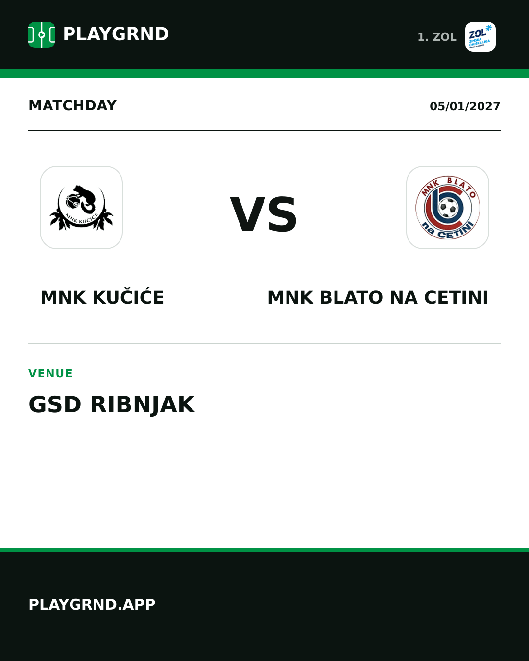 Instagram artwork: MNK Kučiće vs MNK Blato na Cetini