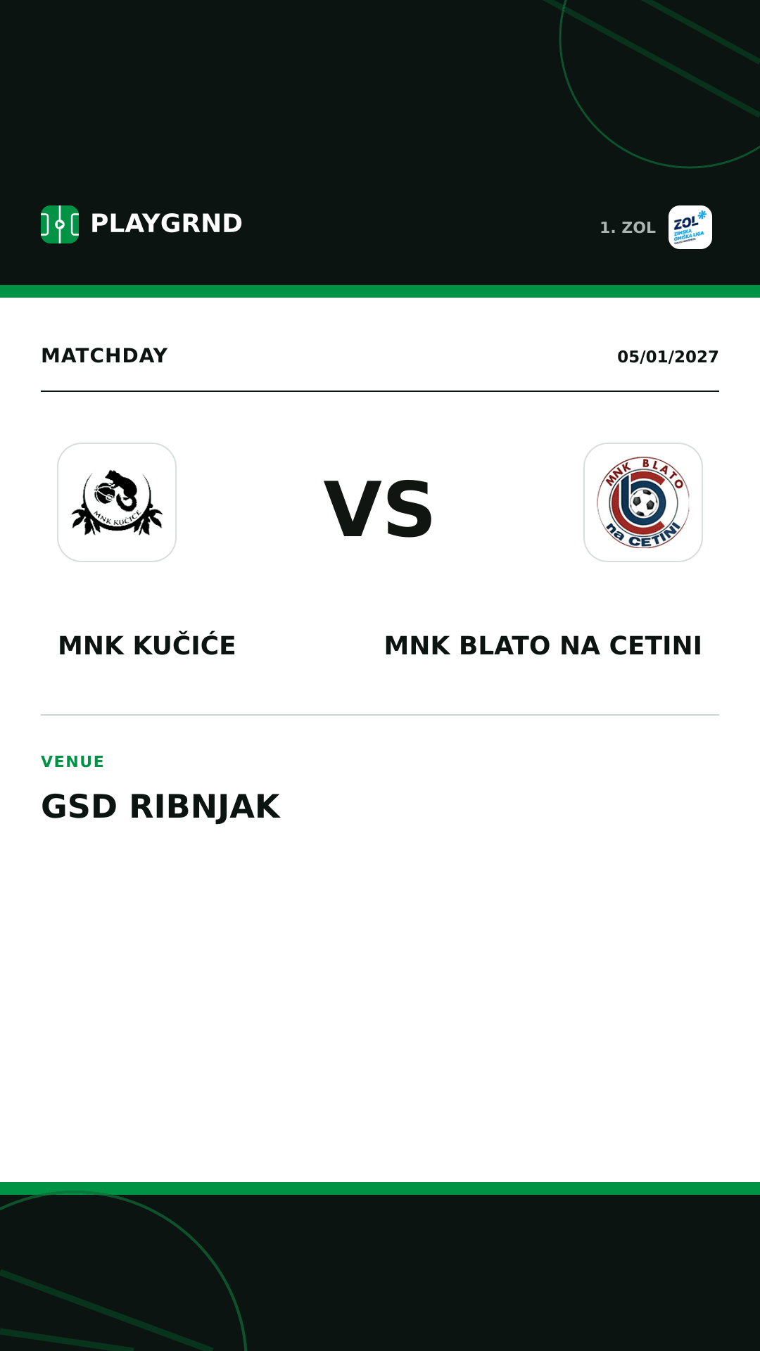 Instagram artwork: MNK Kučiće vs MNK Blato na Cetini