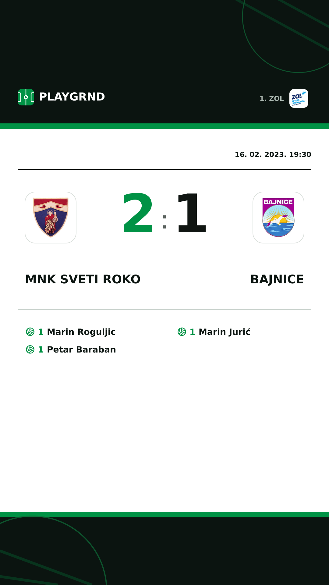 Instagram slika: MNK Sveti Roko 2:1 Bajnice