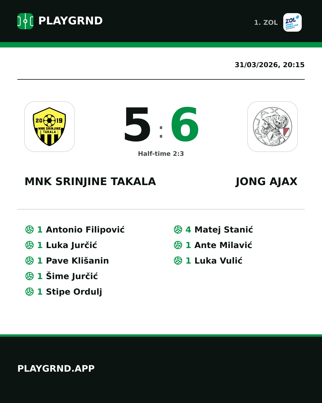 Instagram artwork: MNK Srinjine Takala 5:6 Jong Ajax