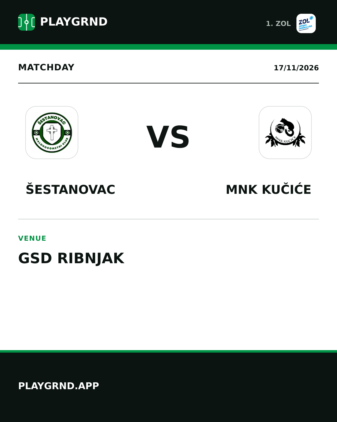 Instagram artwork: Šestanovac vs MNK Kučiće