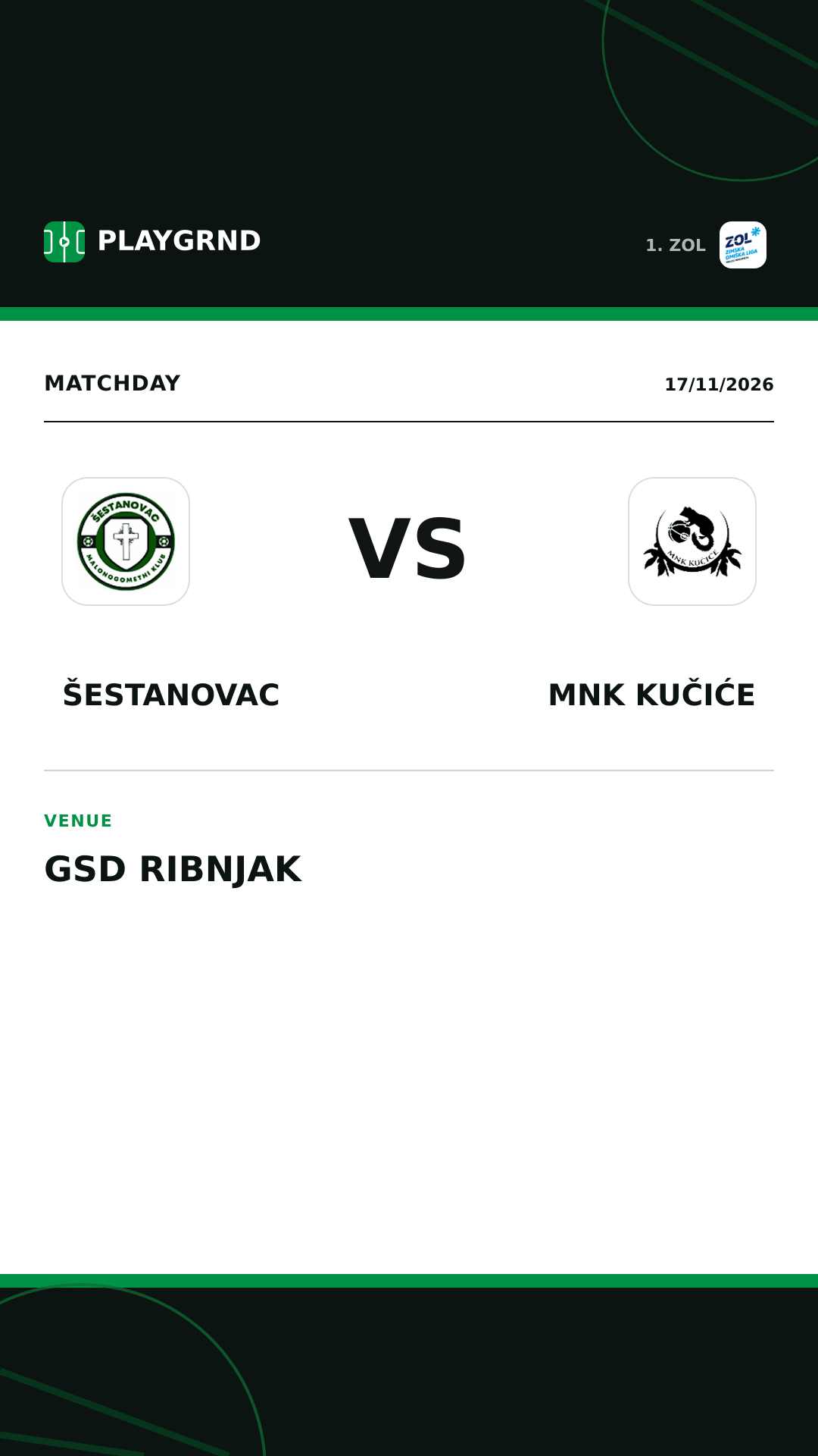Instagram artwork: Šestanovac vs MNK Kučiće