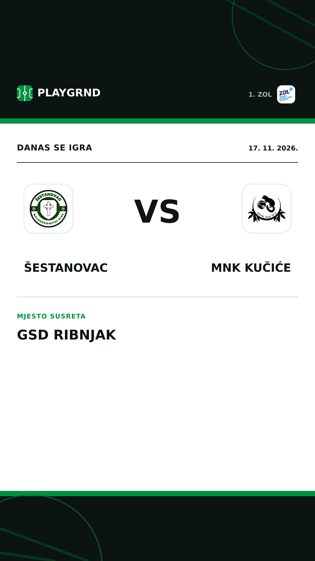 Instagram slika: Šestanovac vs MNK Kučiće