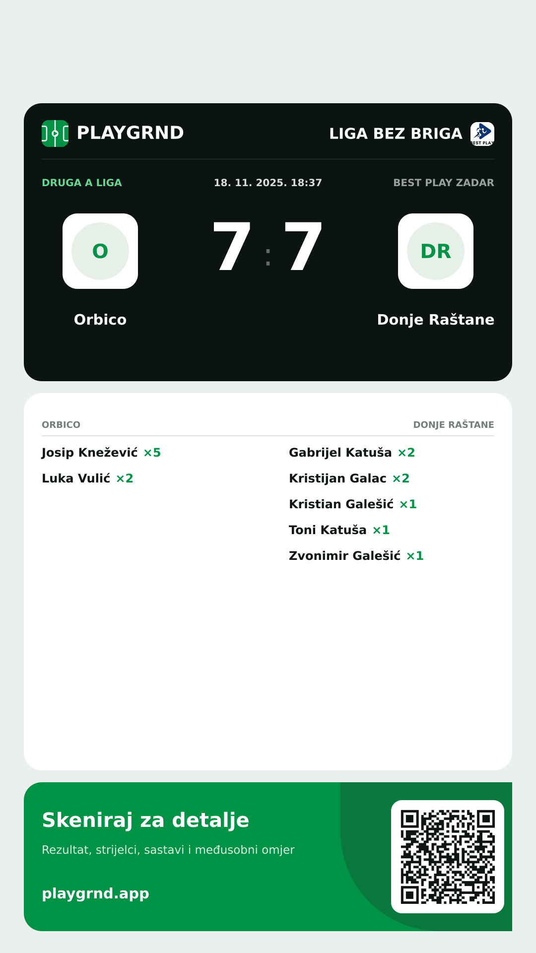 Story slika: Orbico 7:7 Donje Raštane