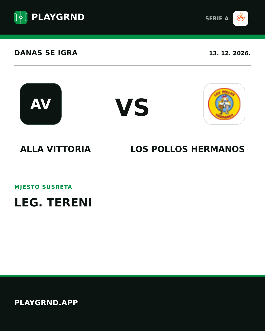 Instagram slika: Alla Vittoria vs Los Pollos Hermanos