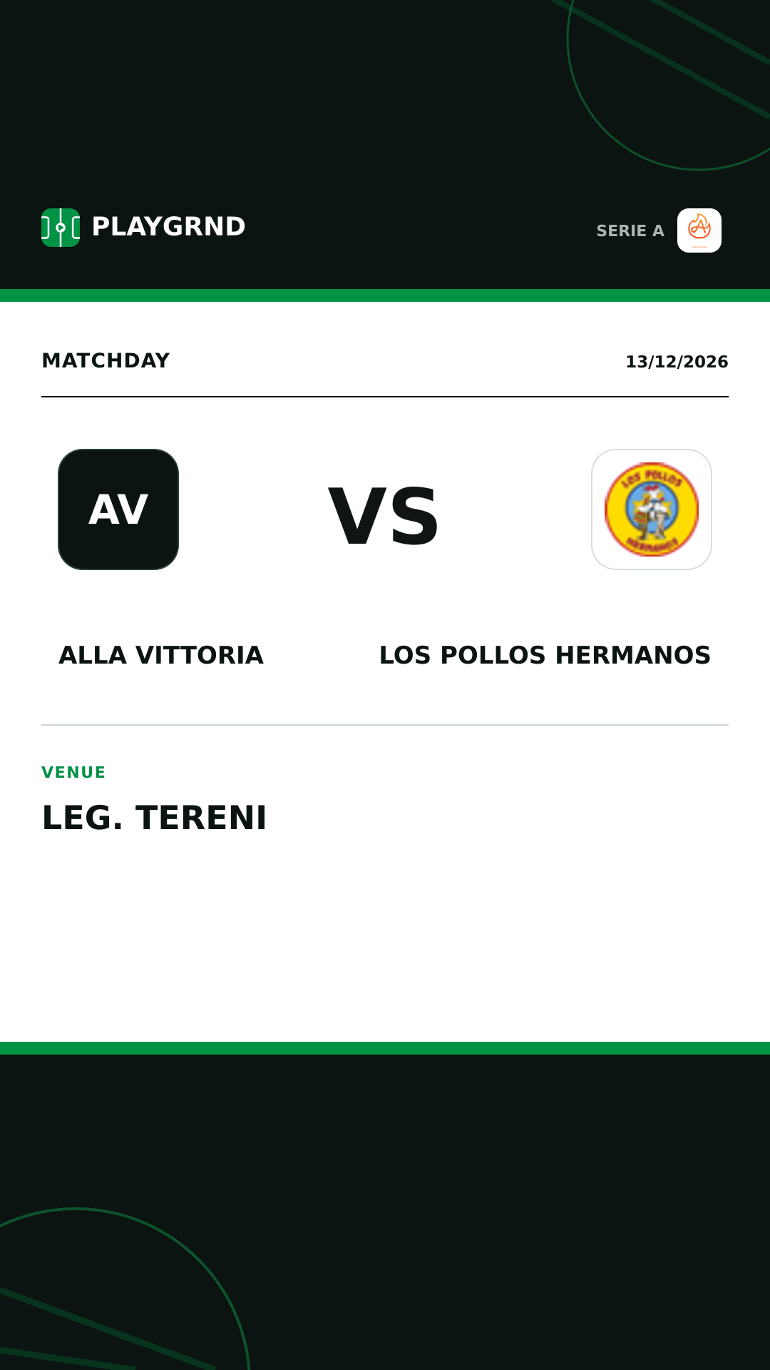 Instagram artwork: Alla Vittoria vs Los Pollos Hermanos