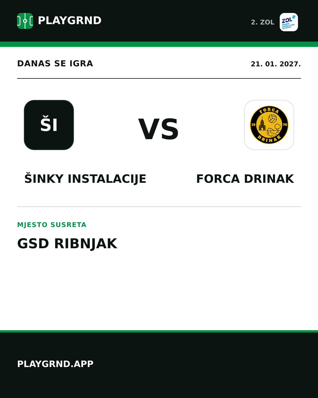 Instagram slika: Šinky Instalacije vs Forca Drinak