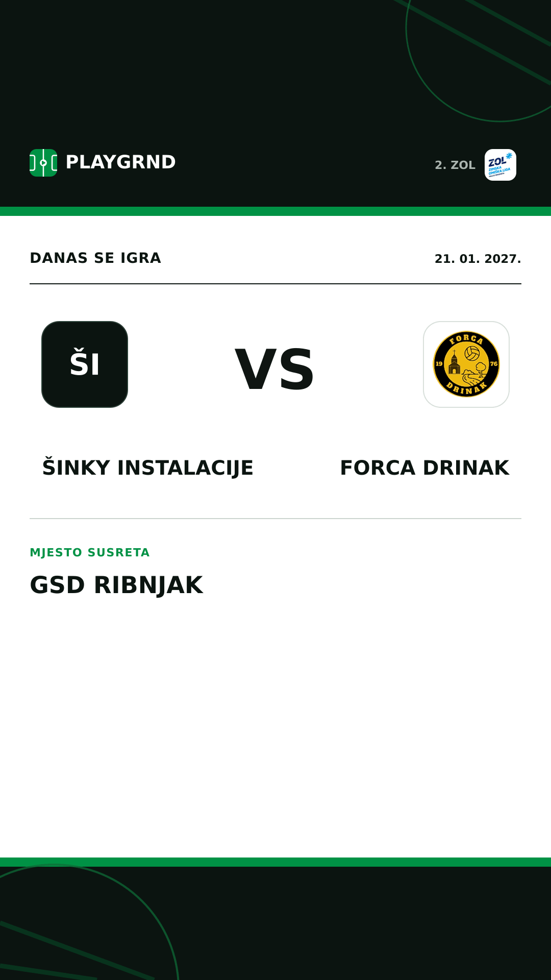 Instagram slika: Šinky Instalacije vs Forca Drinak
