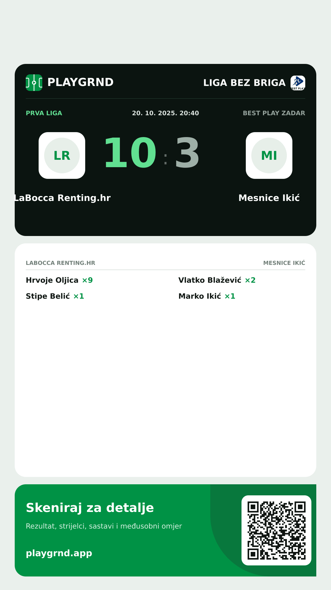 Story slika: LaBocca Renting.hr 10:3 Mesnice Ikić