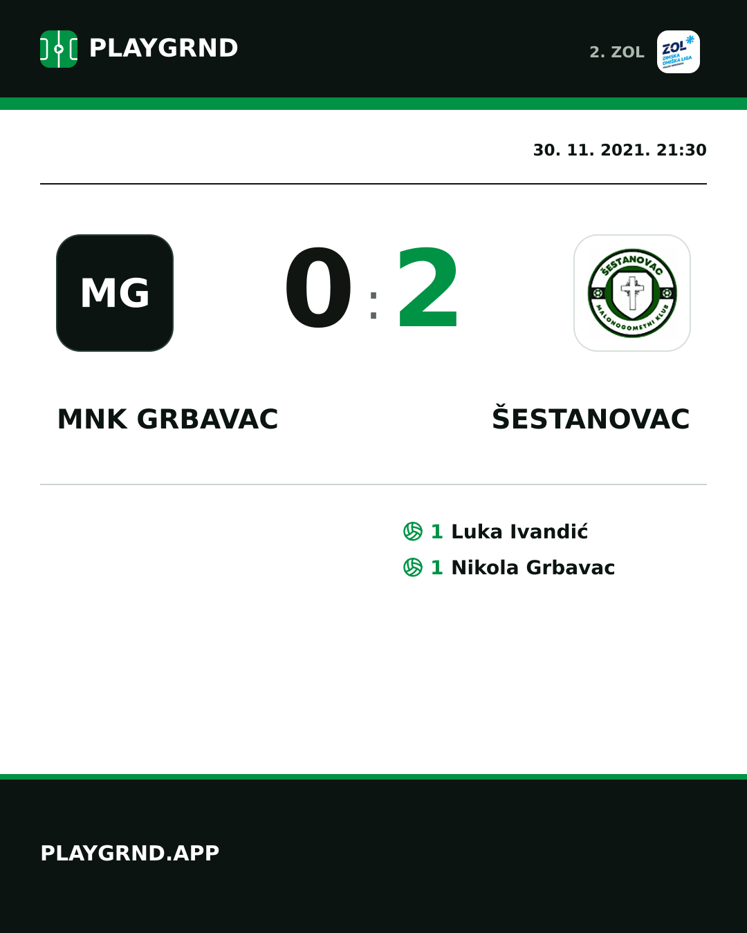 Instagram slika: MNK Grbavac 0:2 Šestanovac