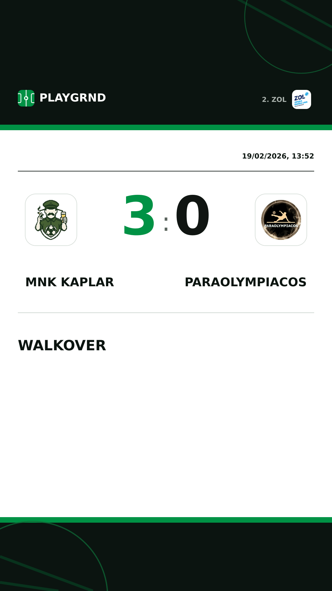 Instagram artwork: MNK Kaplar 3:0 Paraolympiacos