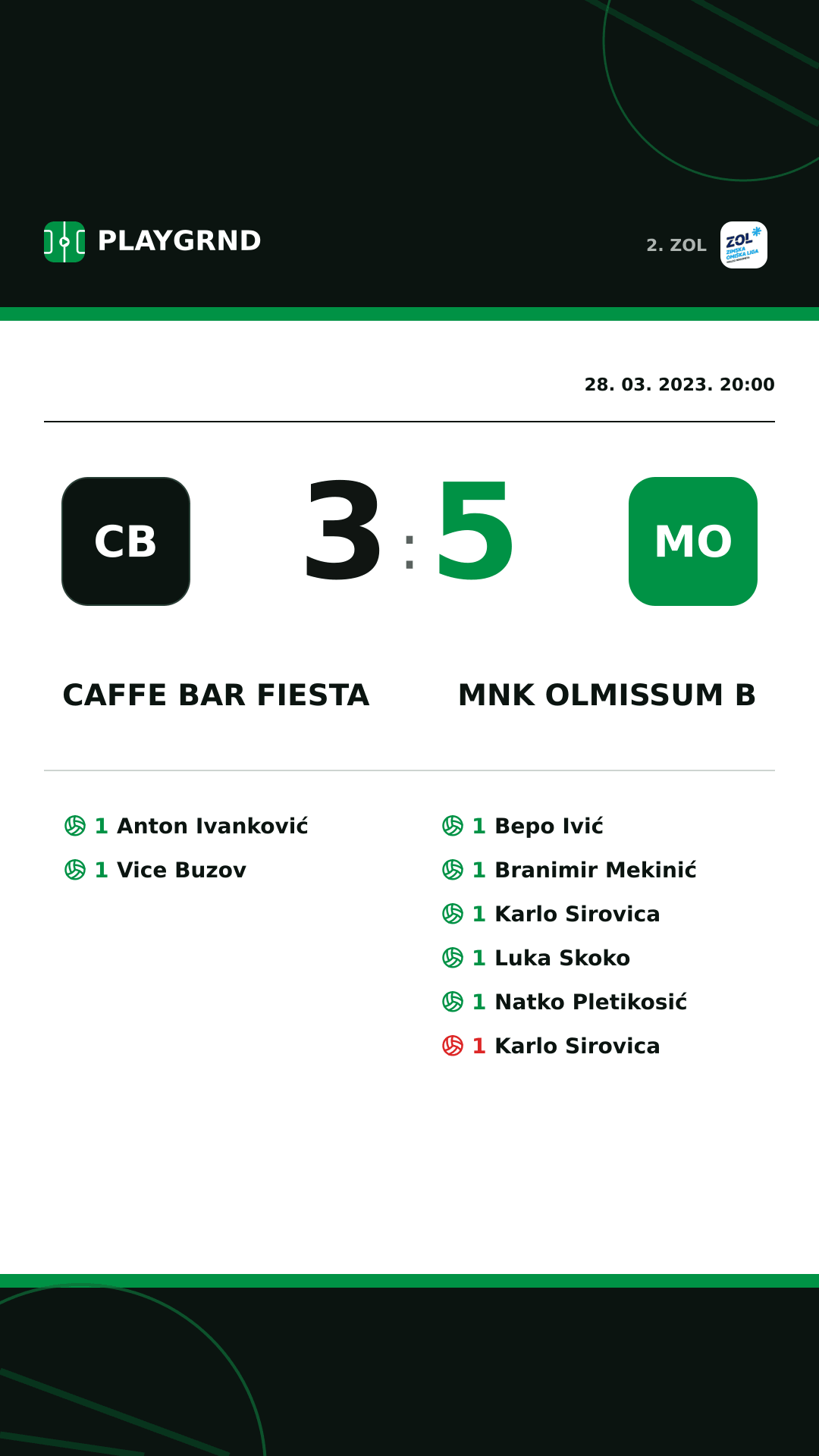 Instagram slika: Caffe bar Fiesta 3:5 MNK Olmissum B