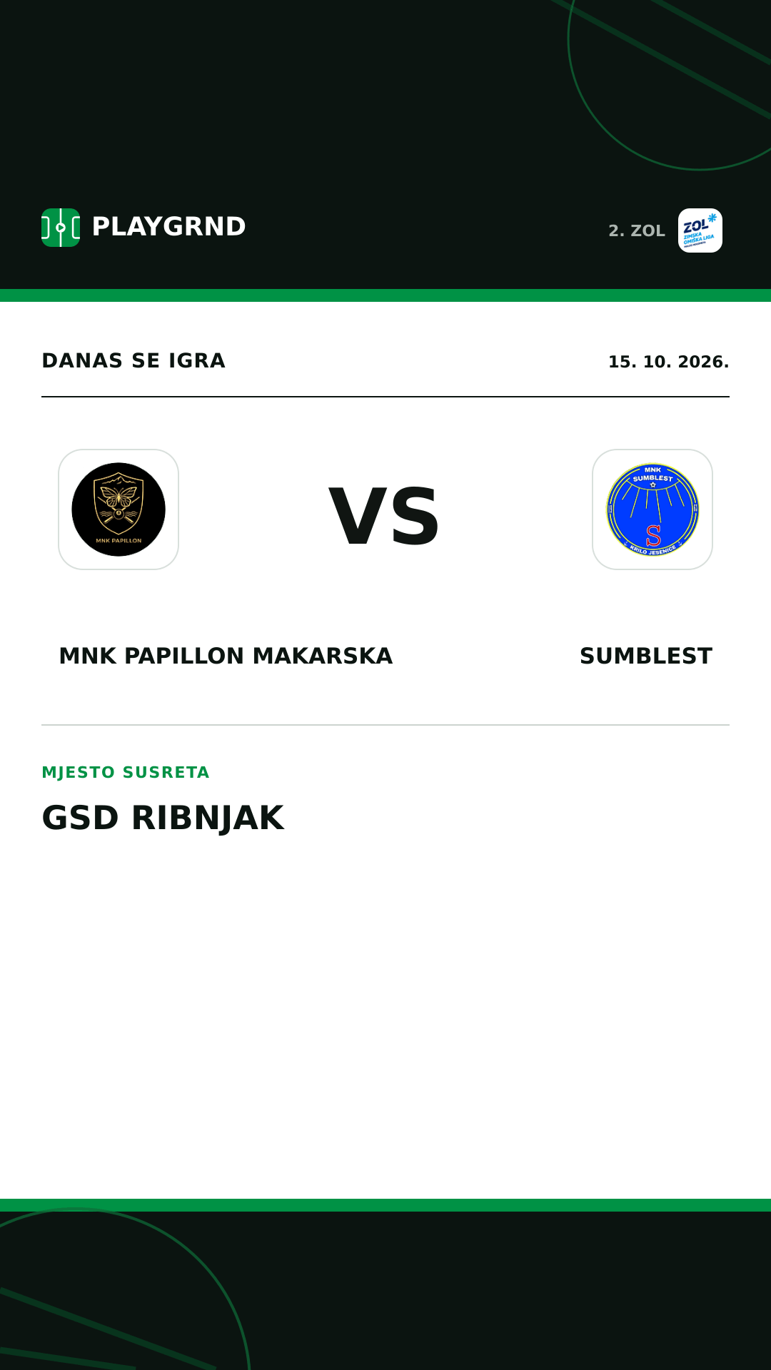 Instagram slika: MNK Papillon Makarska vs Sumblest
