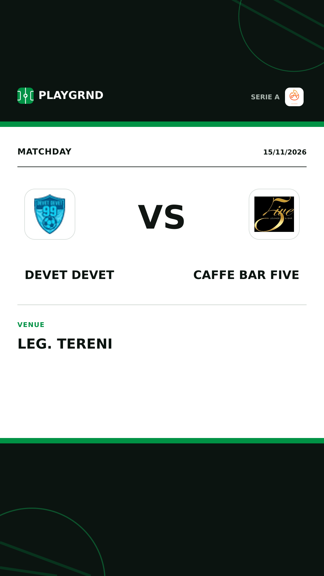 Instagram artwork: Devet Devet vs Caffe Bar Five