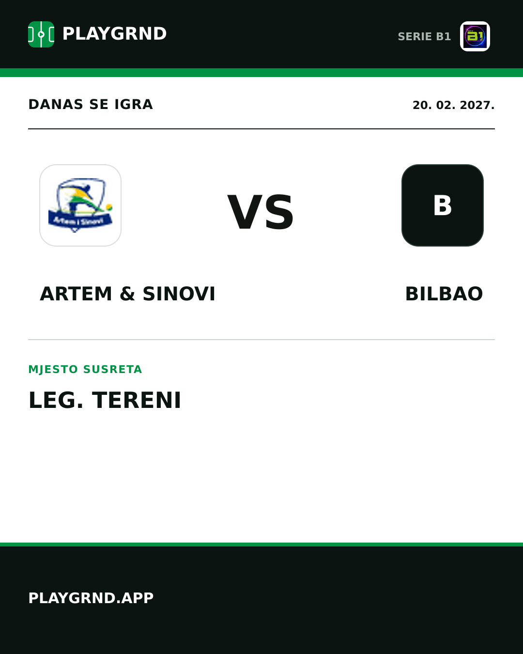 Instagram slika: Artem & Sinovi vs Bilbao