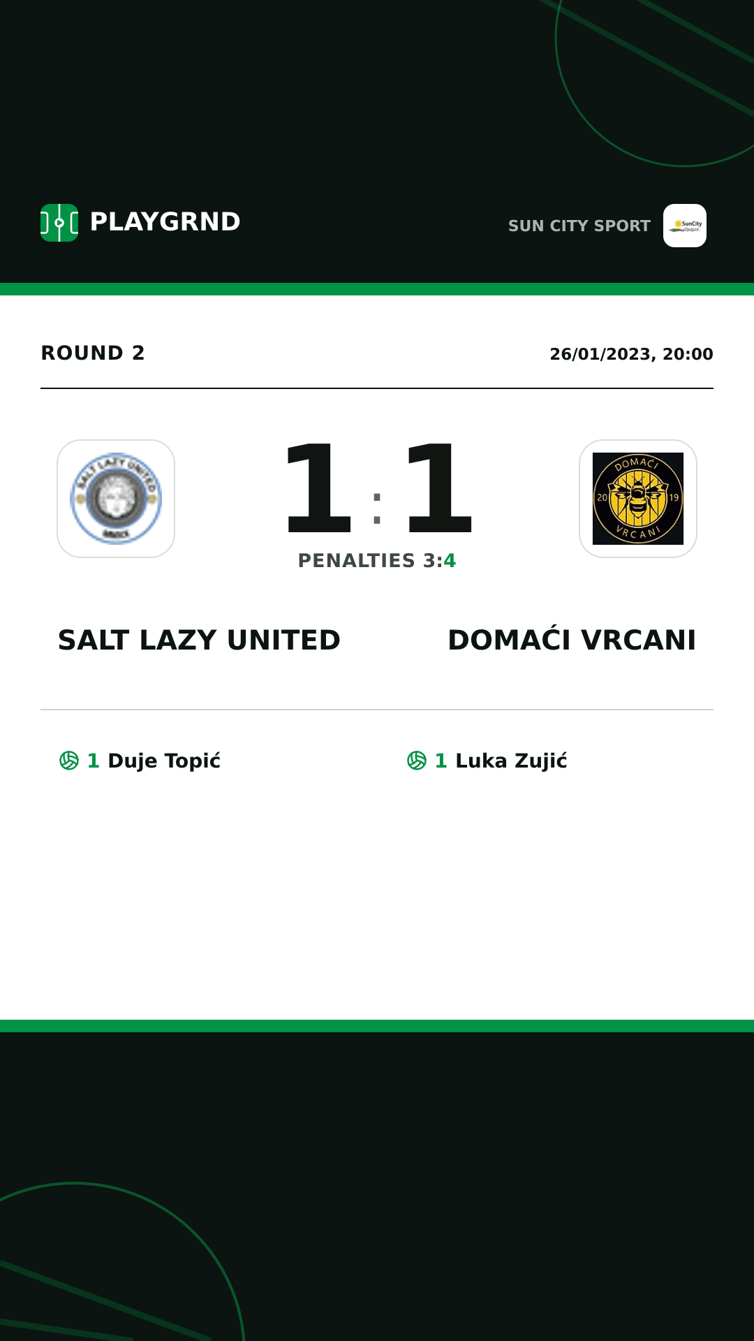 Instagram artwork: Salt Lazy United 1:1 Domaći Vrcani