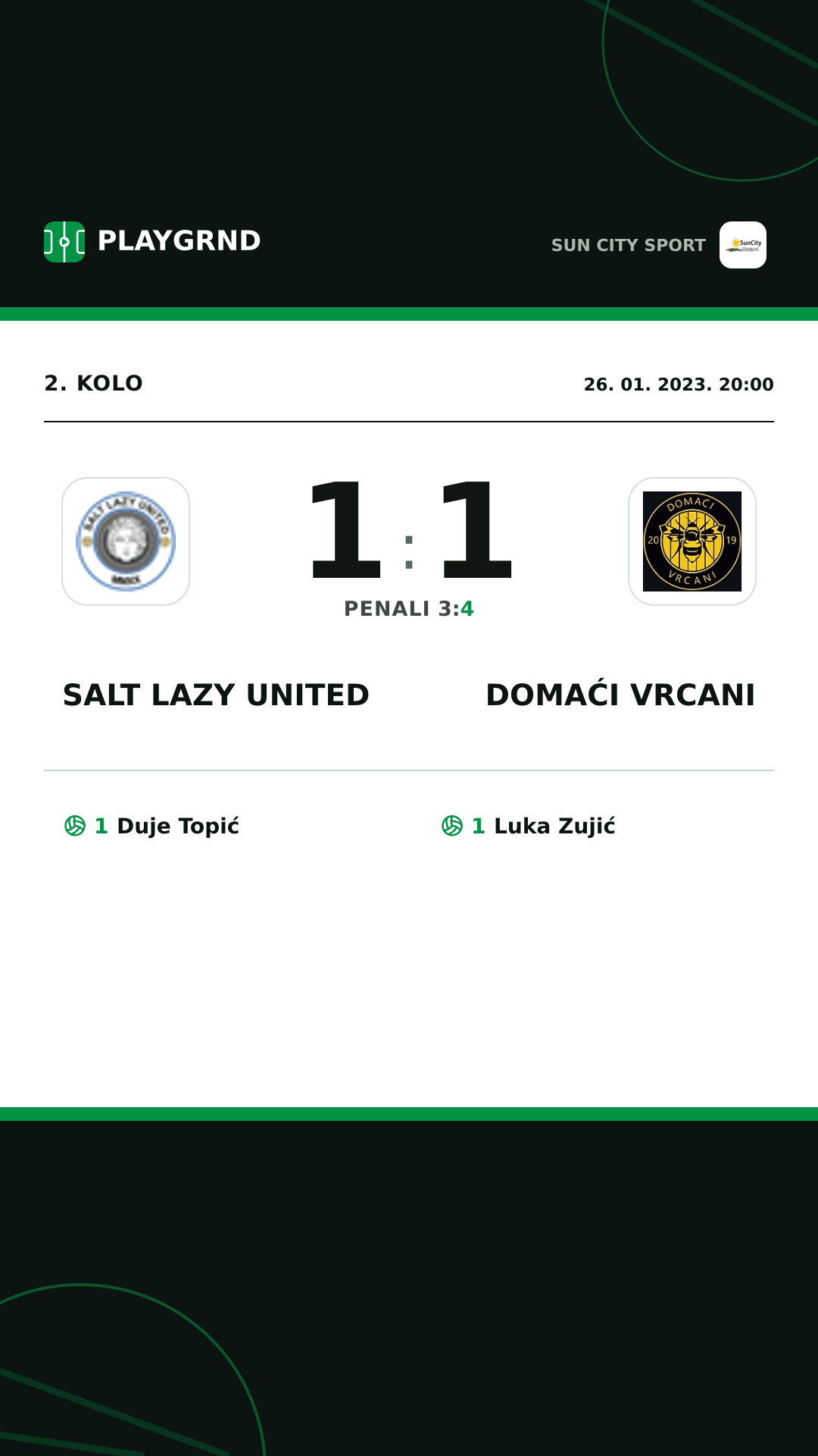 Instagram slika: Salt Lazy United 1:1 Domaći Vrcani
