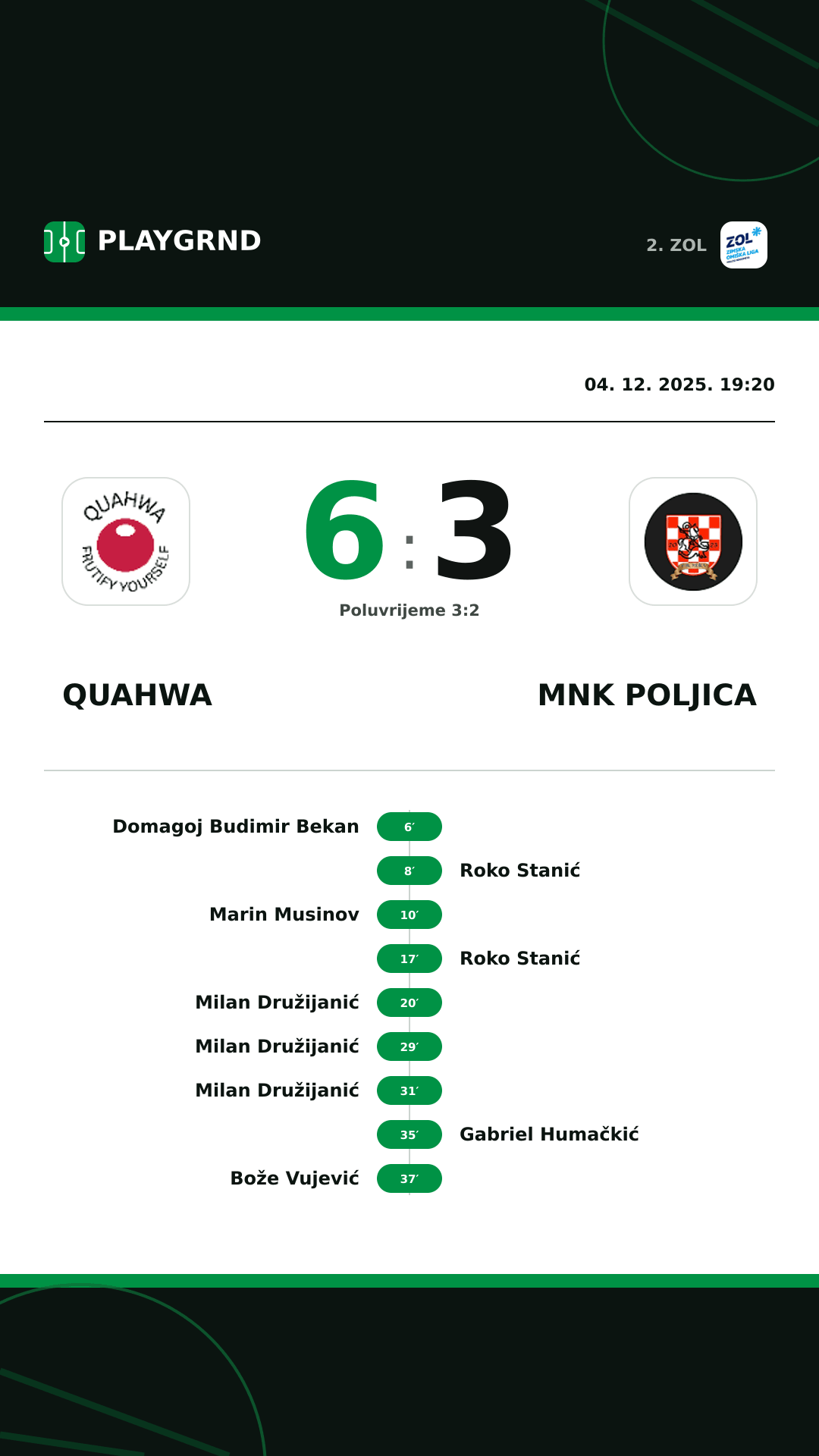 Instagram slika: QUAHWA 6:3 MNK Poljica