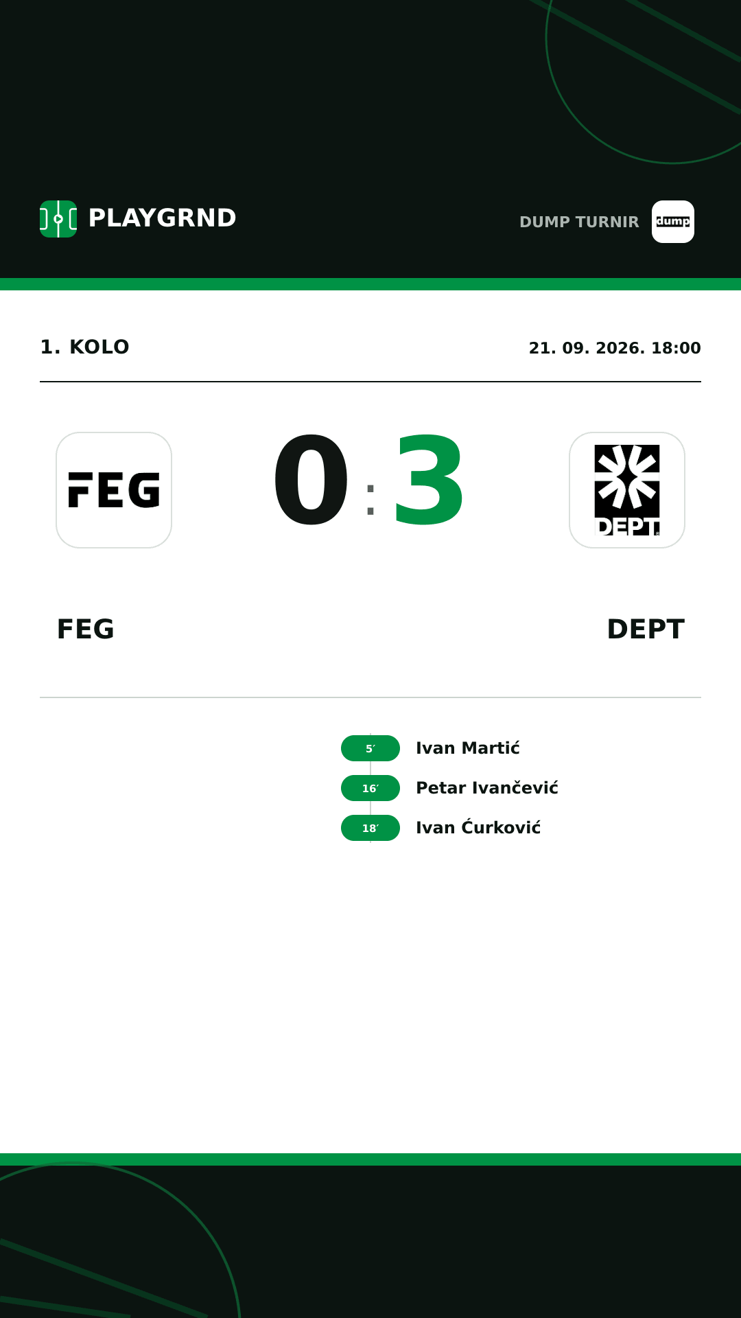 Instagram slika: FEG 0:3 DEPT