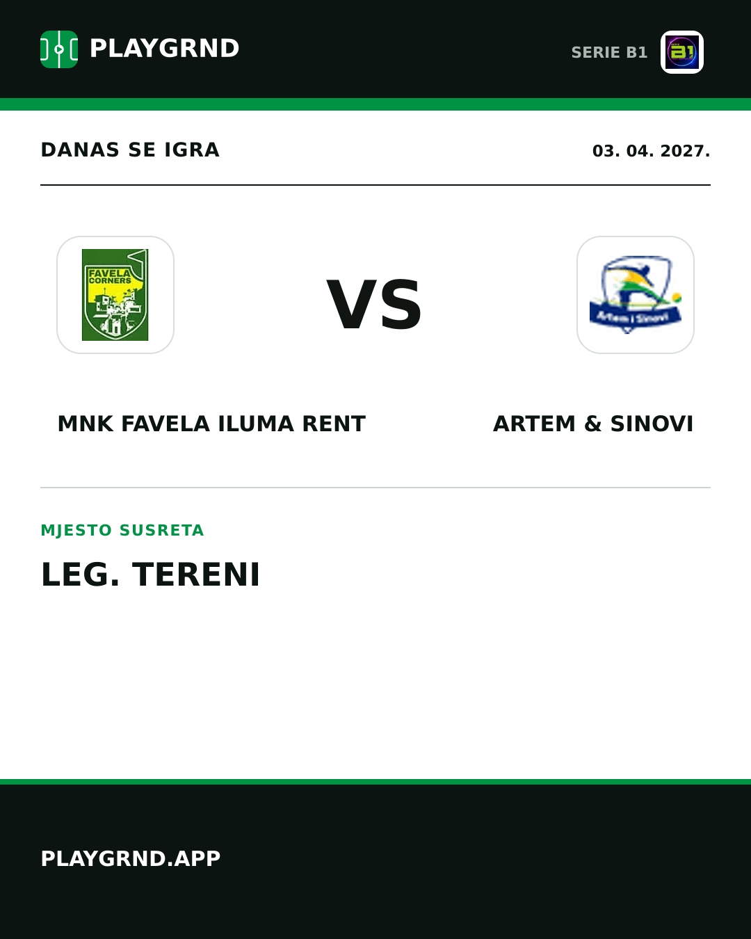 Instagram slika: MNK Favela Iluma Rent vs Artem & Sinovi