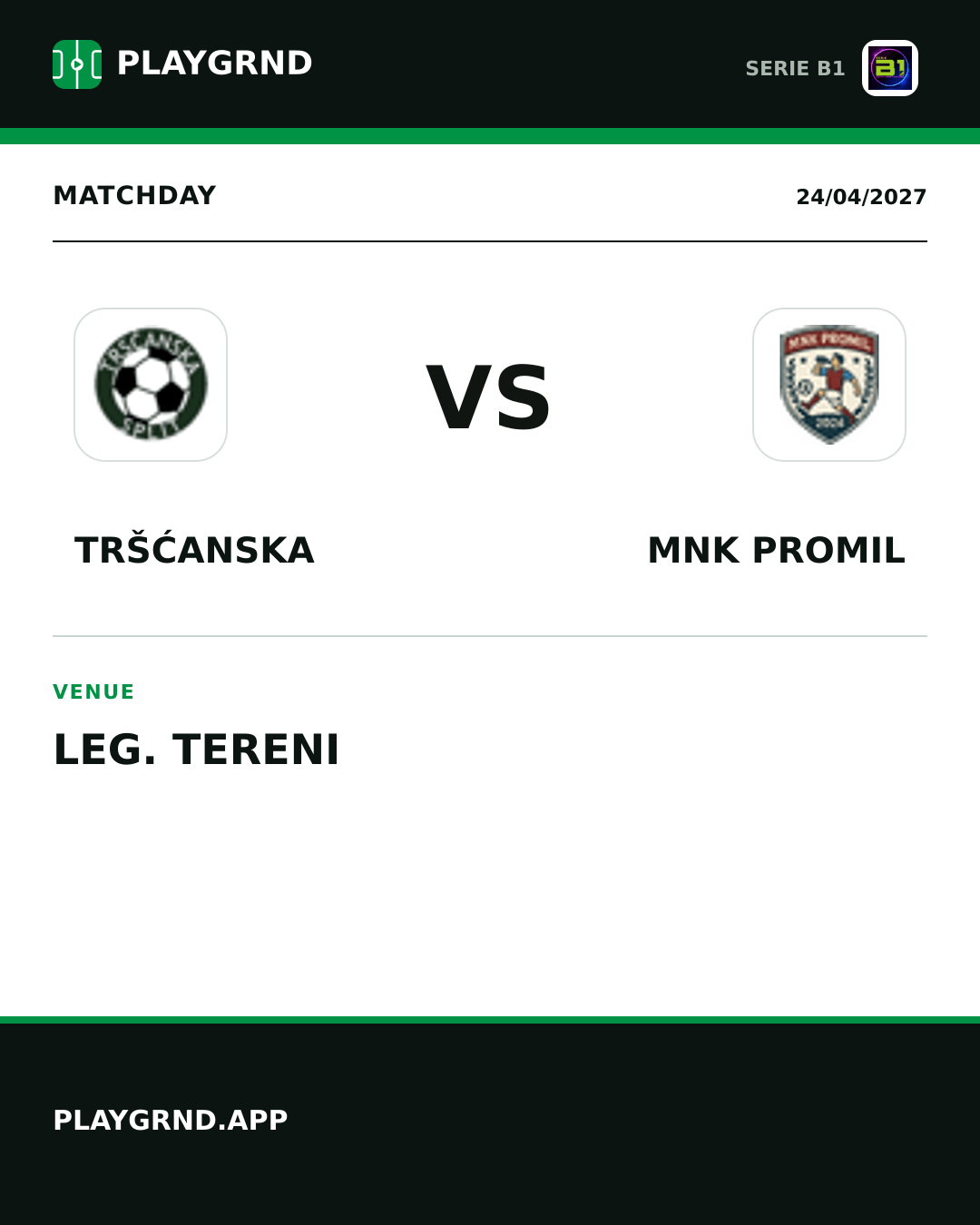 Instagram artwork: Tršćanska vs Mnk Promil