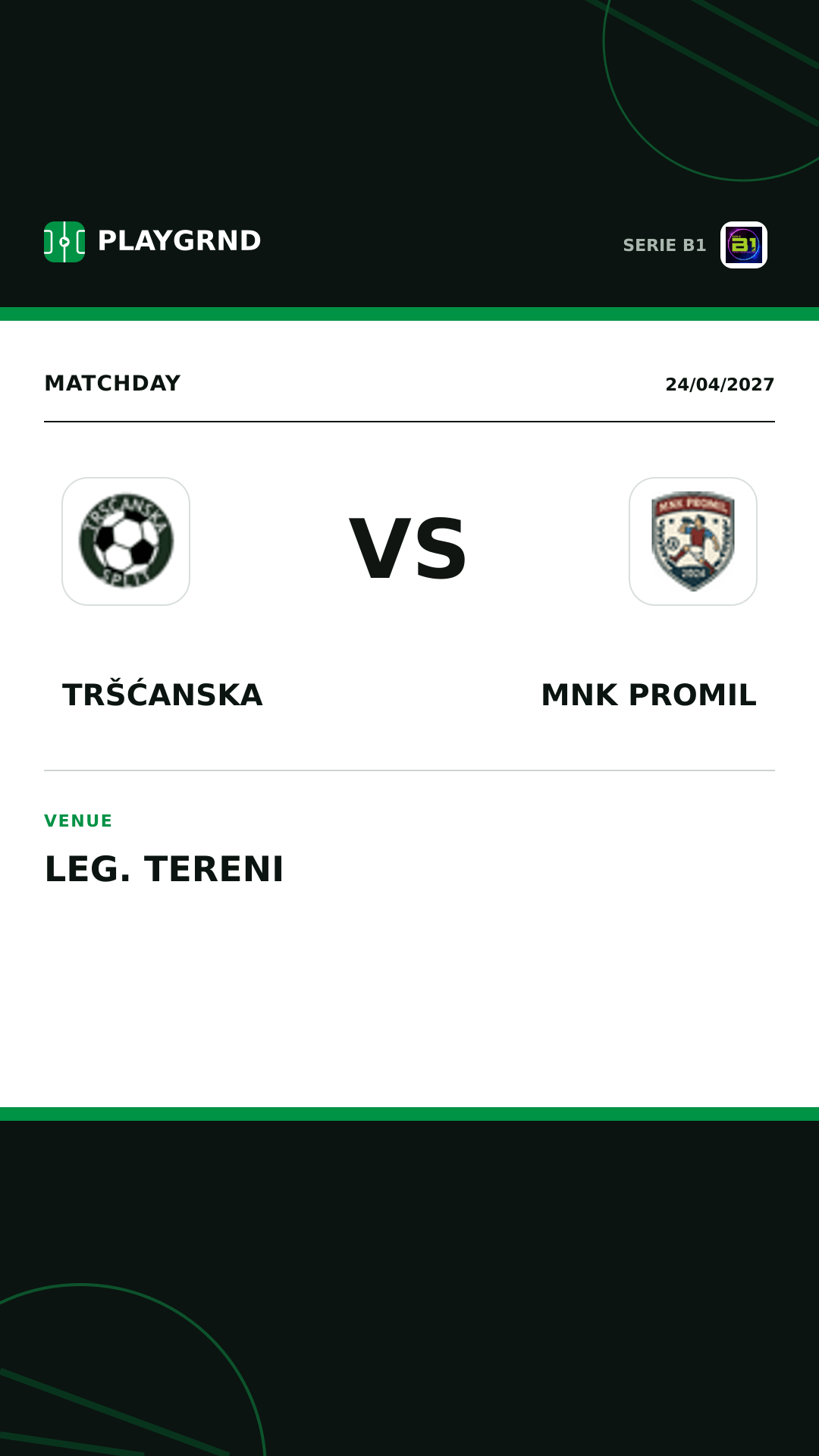 Instagram artwork: Tršćanska vs Mnk Promil