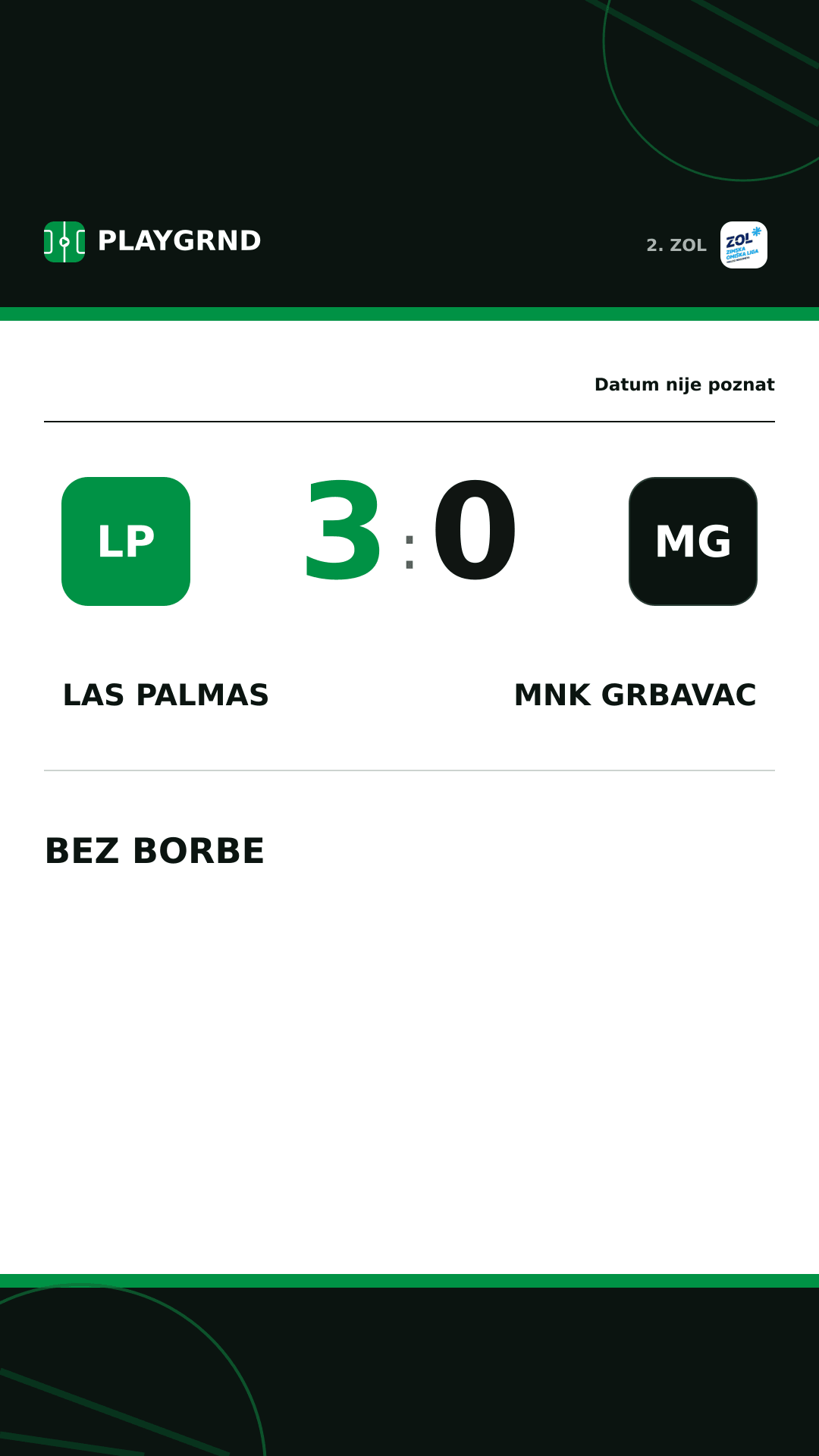 Instagram slika: Las Palmas 3:0 MNK Grbavac