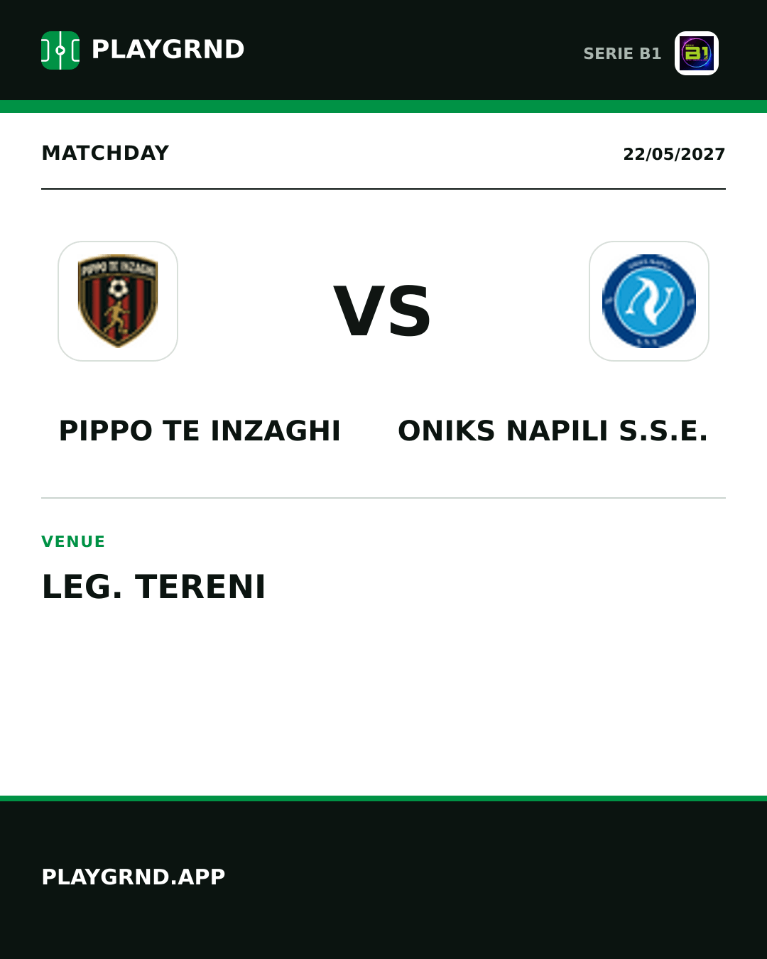 Instagram artwork: Pippo TE Inzaghi vs Oniks Napili S.S.E.