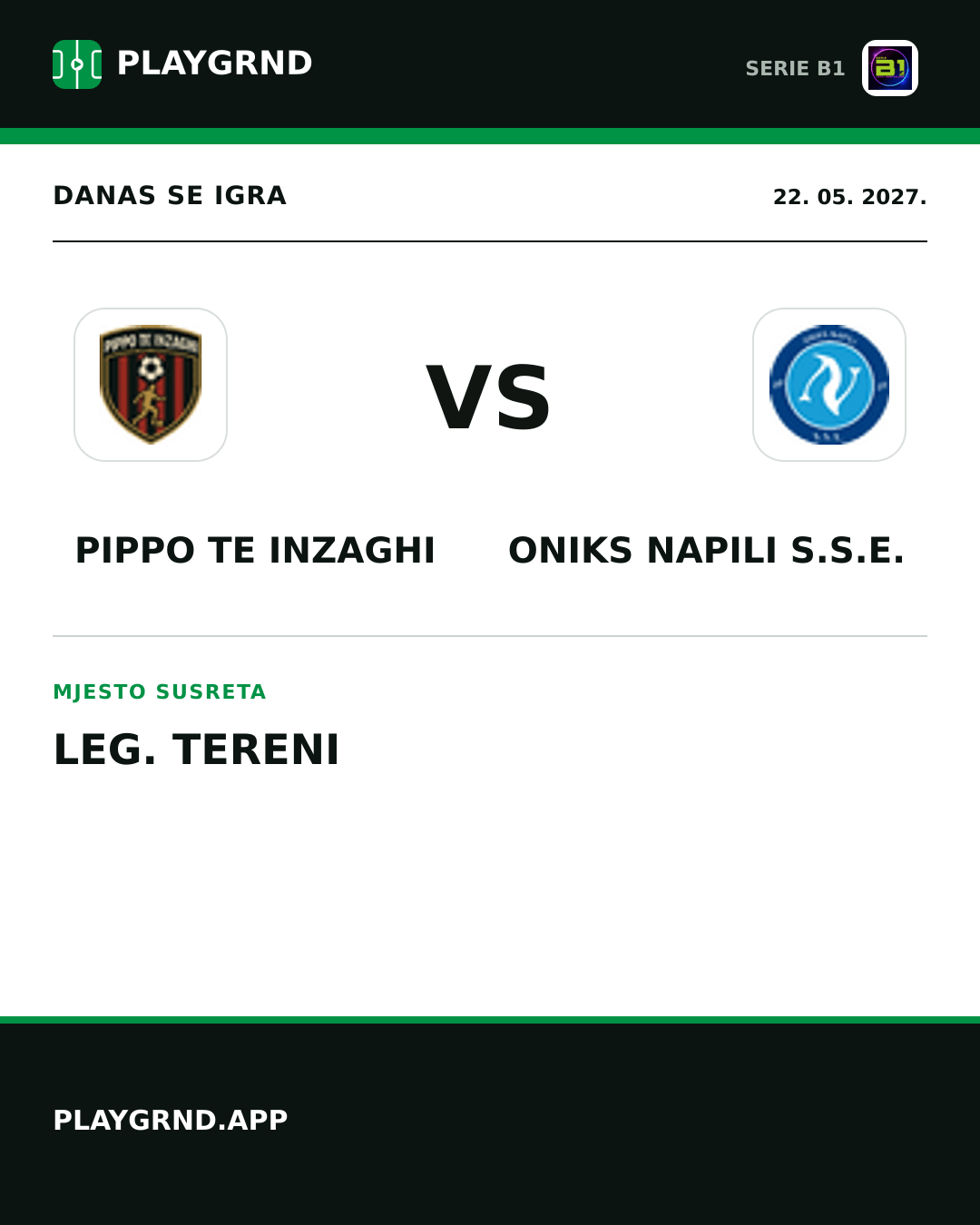 Instagram slika: Pippo TE Inzaghi vs Oniks Napili S.S.E.