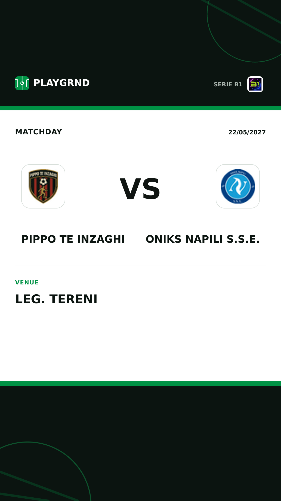 Instagram artwork: Pippo TE Inzaghi vs Oniks Napili S.S.E.