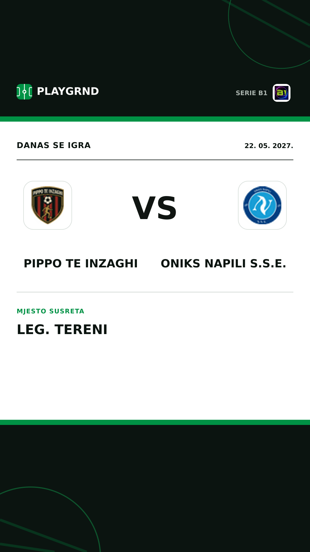 Instagram slika: Pippo TE Inzaghi vs Oniks Napili S.S.E.