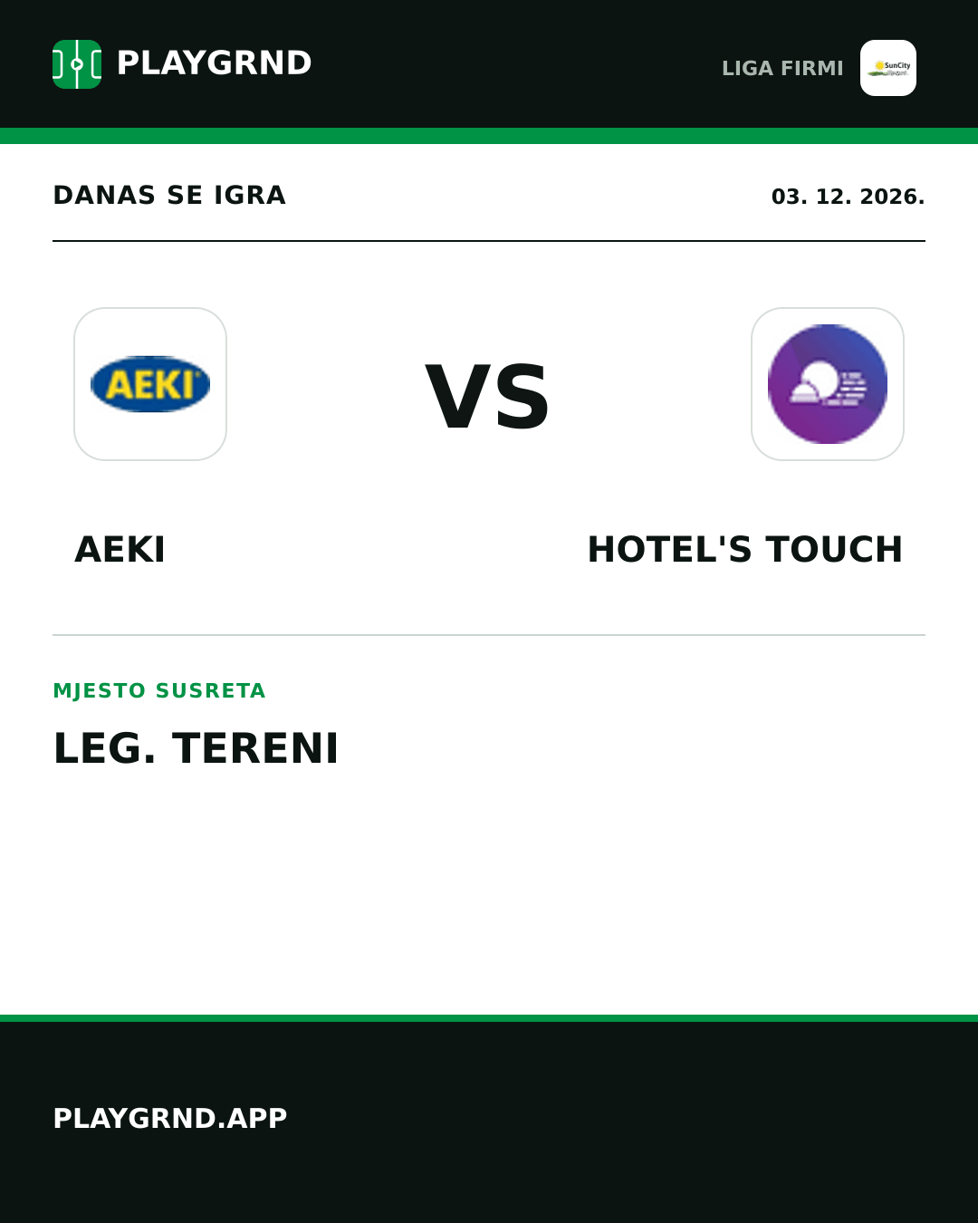 Instagram slika: AEKI vs Hotel's Touch