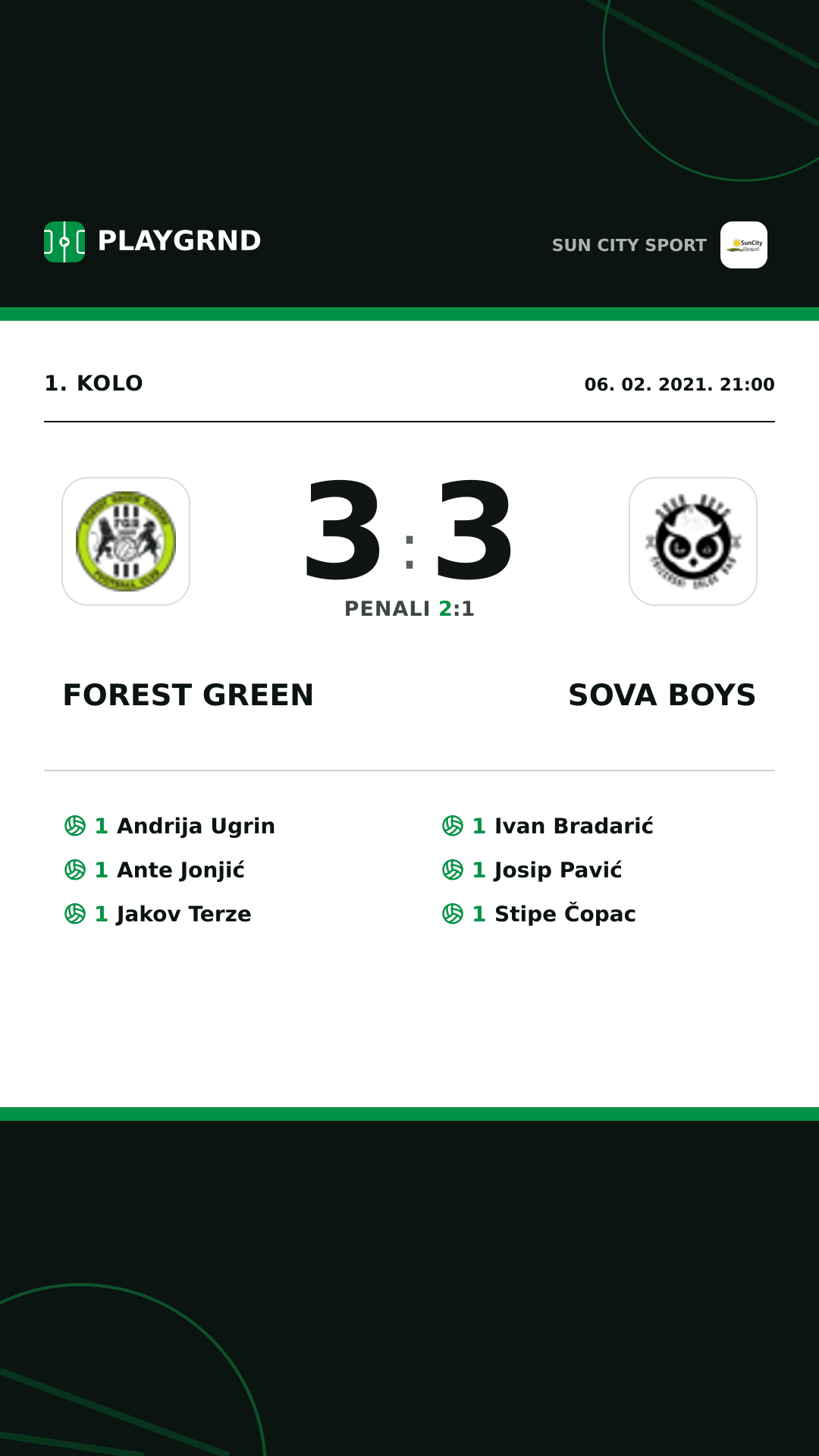 Instagram slika: Forest Green 3:3 Sova Boys