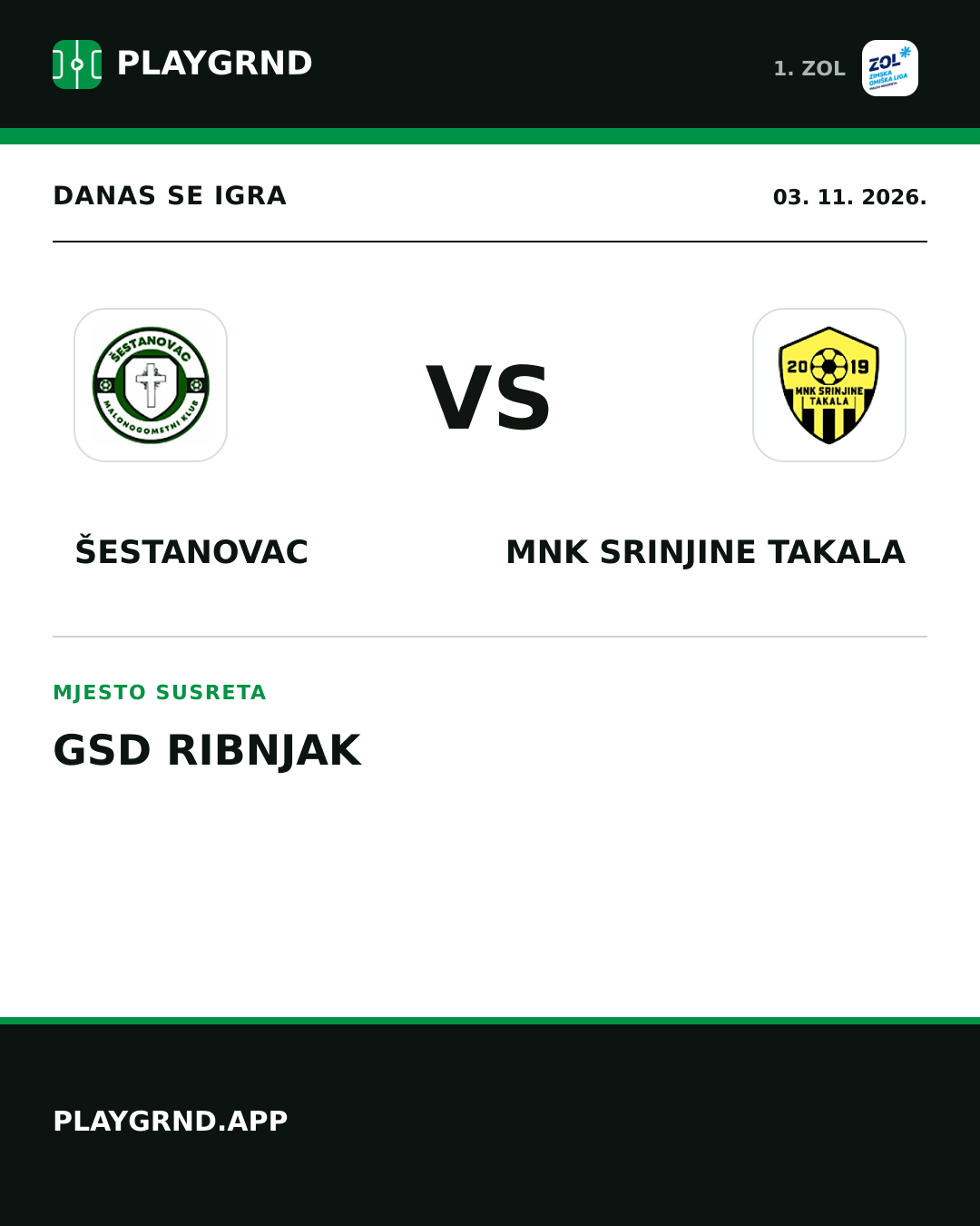 Instagram slika: Šestanovac vs MNK Srinjine Takala