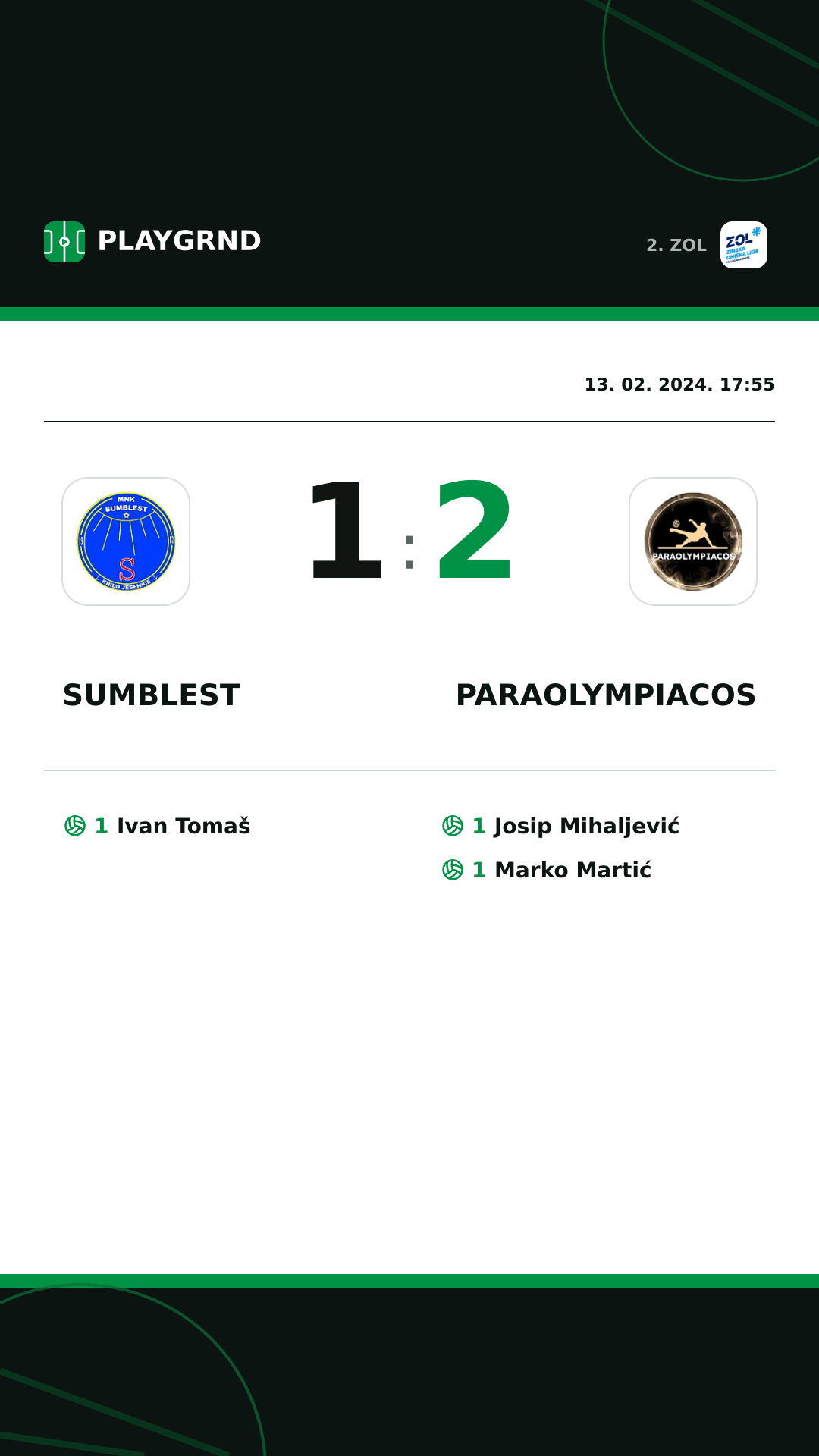 Instagram slika: Sumblest 1:2 Paraolympiacos