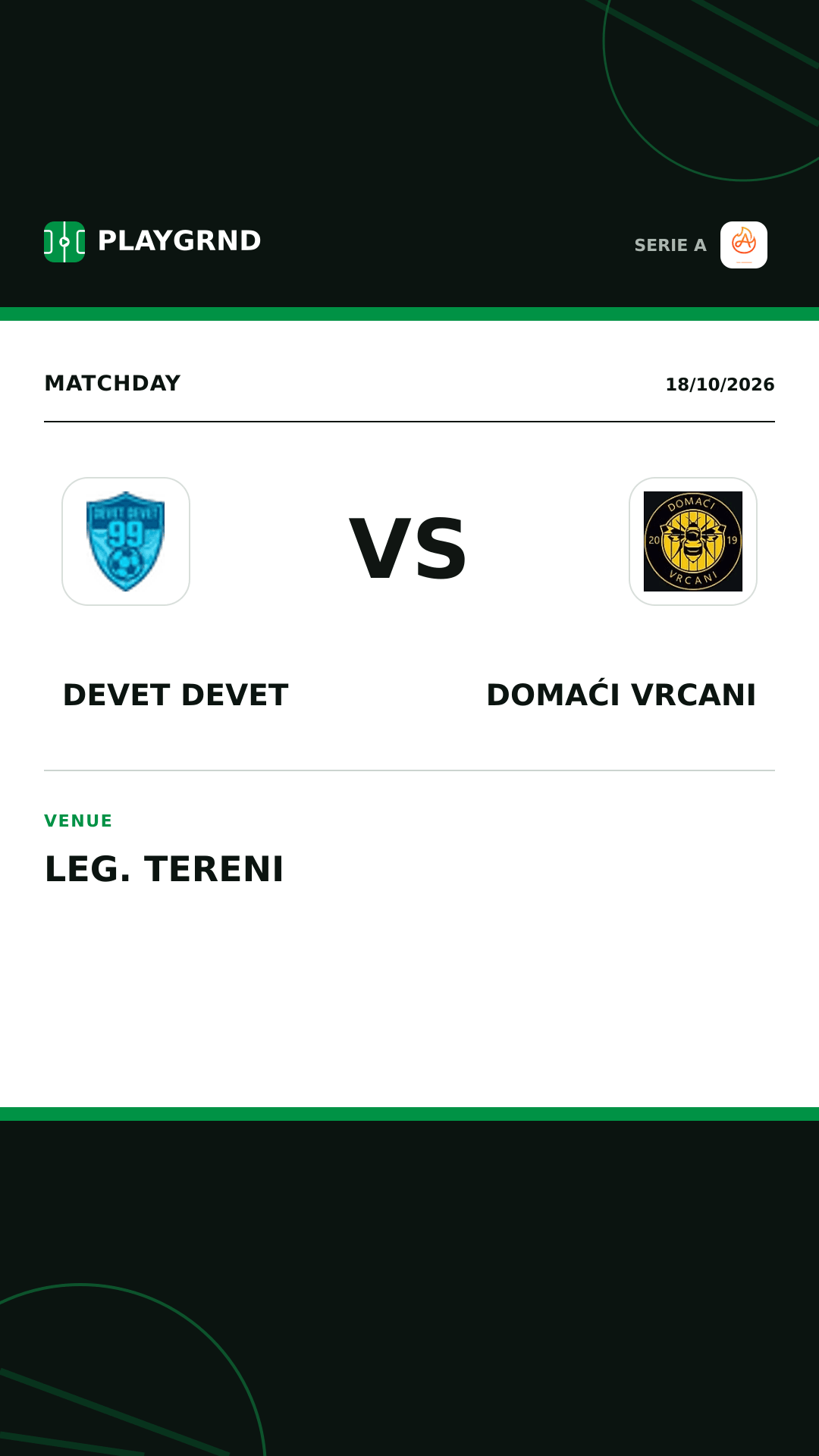 Instagram artwork: Devet Devet vs Domaći Vrcani