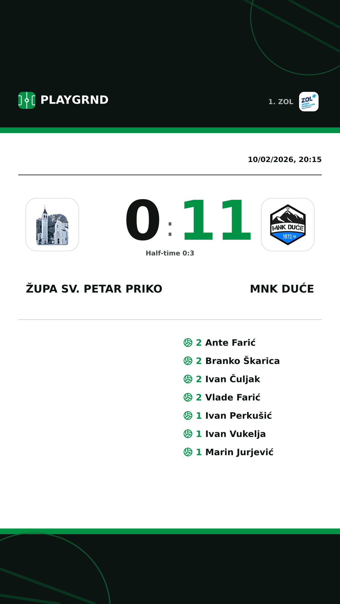 Instagram artwork: Župa Sv. Petar Priko 0:11 MNK Duće