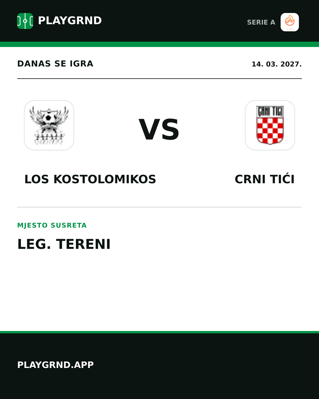 Instagram slika: Los Kostolomikos vs Crni Tići