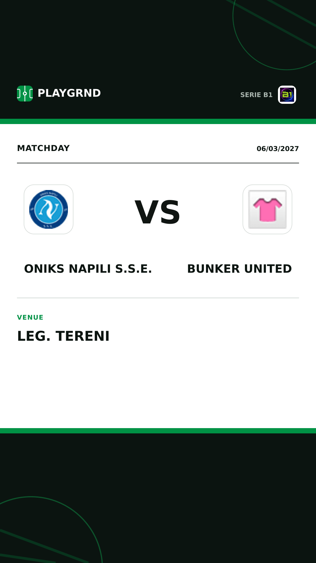 Instagram artwork: Oniks Napili S.S.E. vs Bunker United