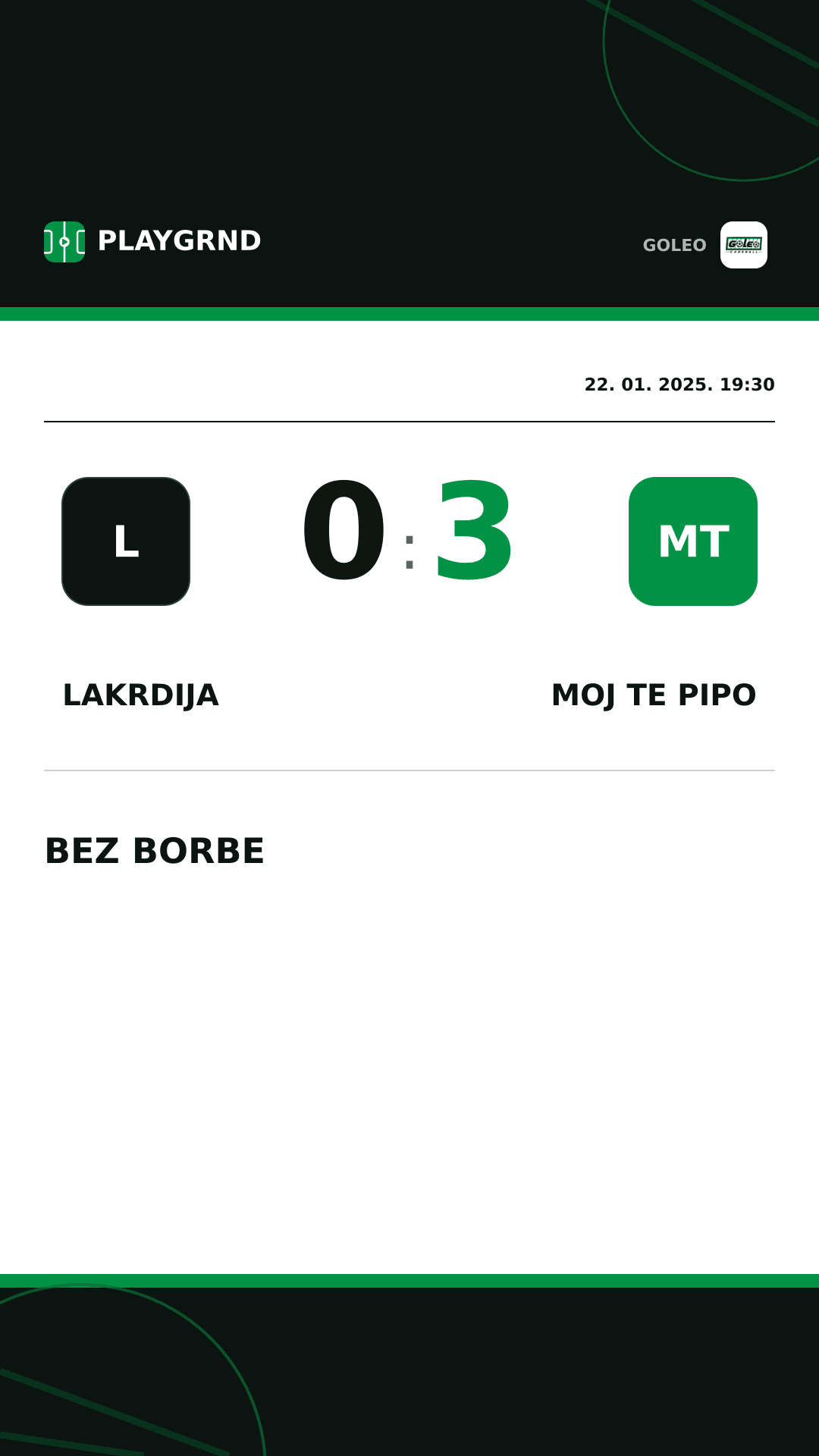 Instagram slika: Lakrdija 0:3 Moj te pipo