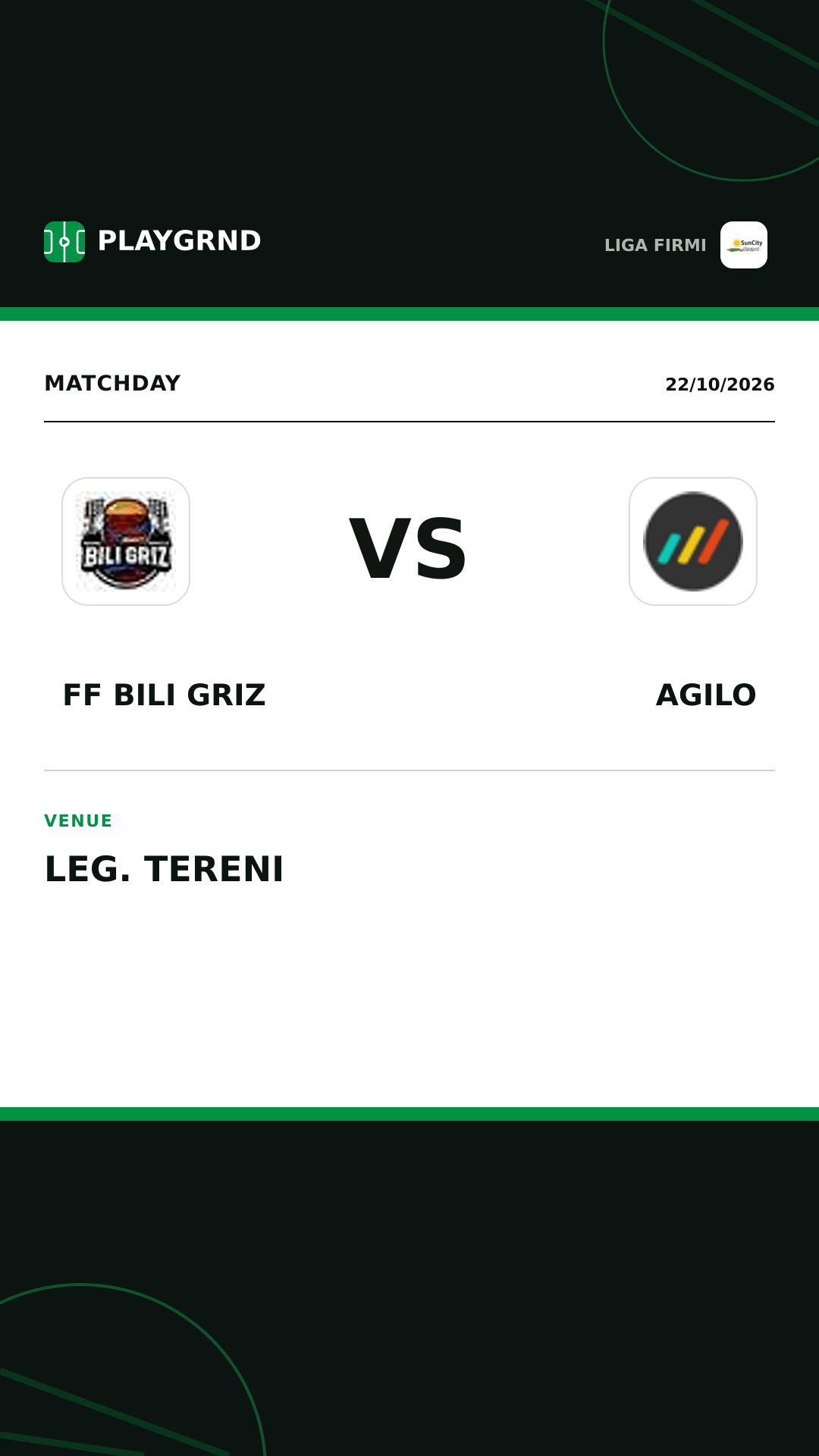 Instagram artwork: FF Bili Griz vs Agilo
