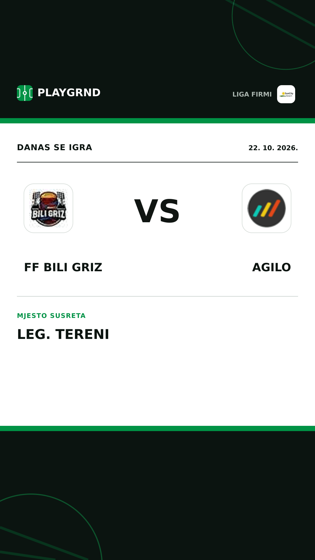 Instagram slika: FF Bili Griz vs Agilo