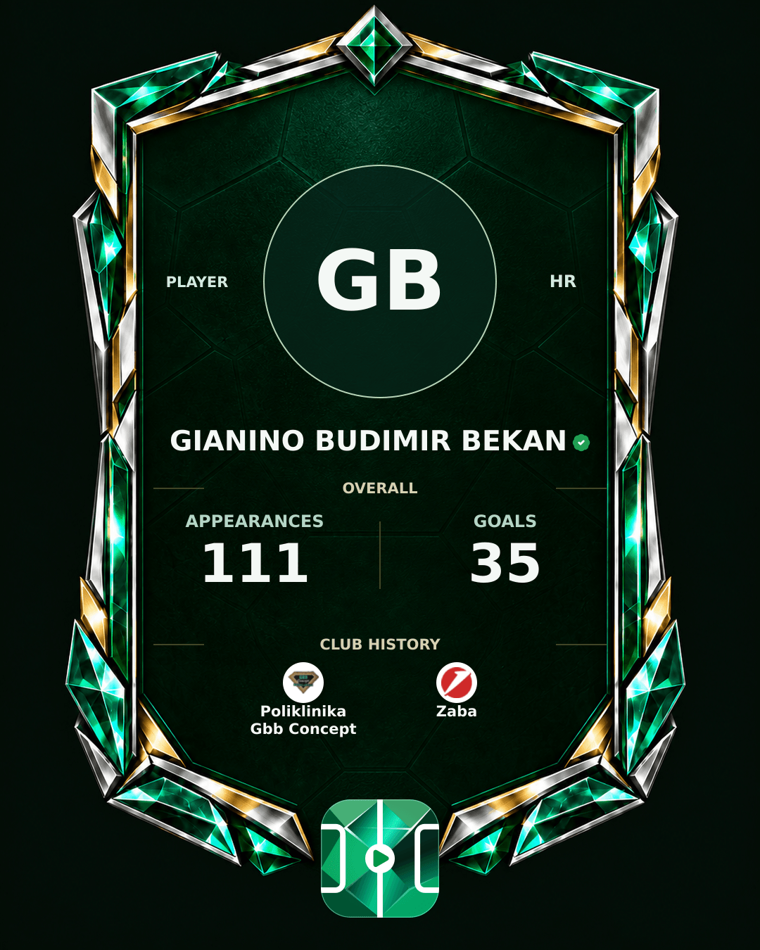Gianino Budimir Bekan's PLAYGRND profile graphic
