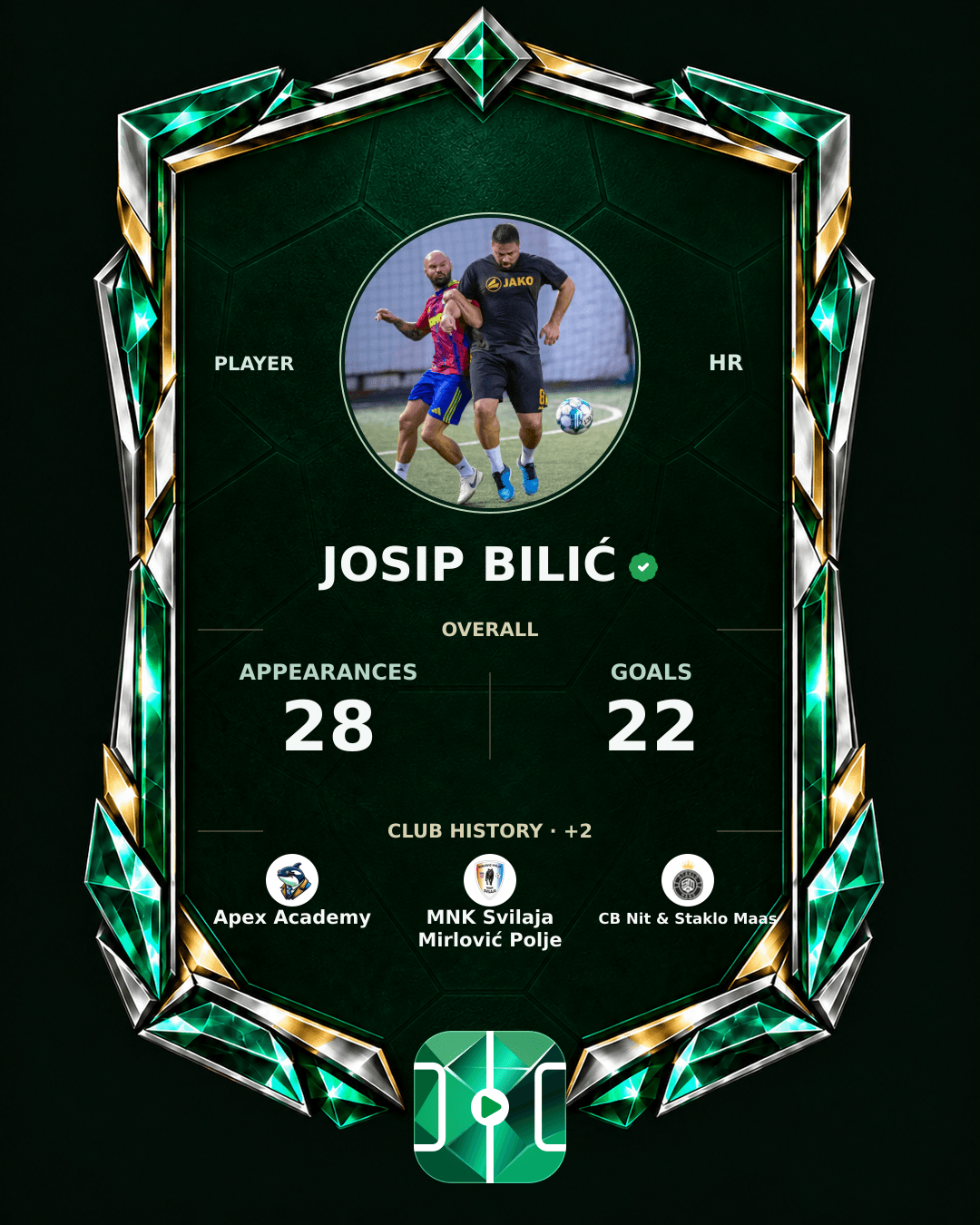 Josip Bilić's PLAYGRND profile graphic