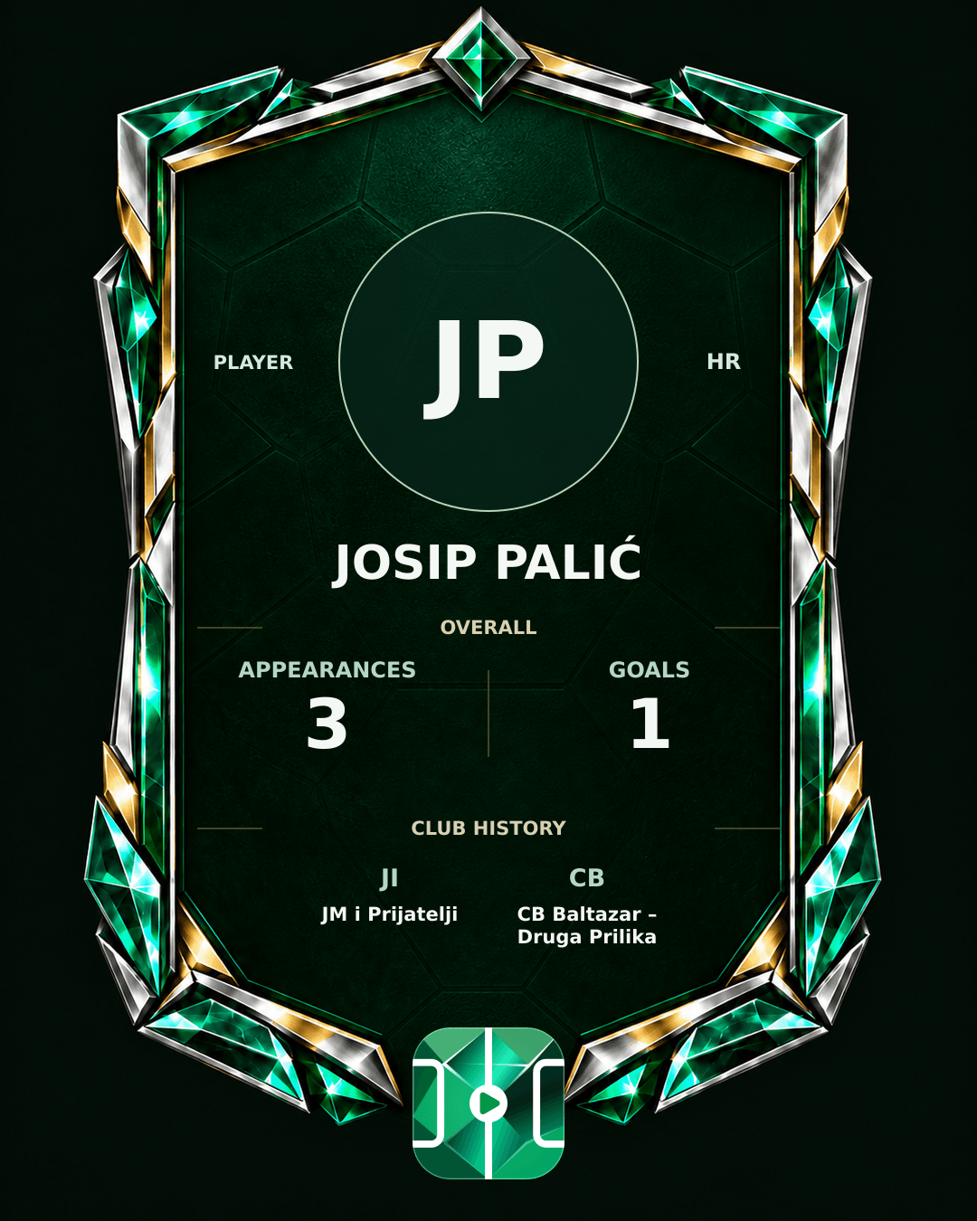 Josip Palić's PLAYGRND profile graphic