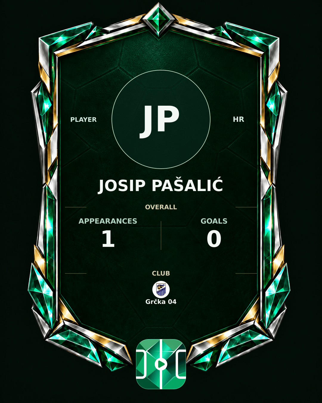 Josip Pašalić's PLAYGRND profile graphic