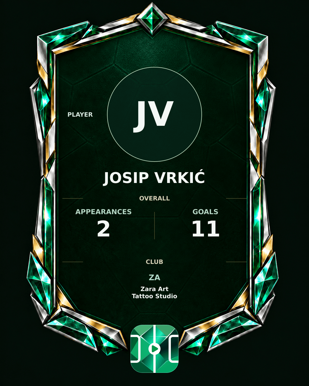 Josip Vrkić's PLAYGRND profile graphic