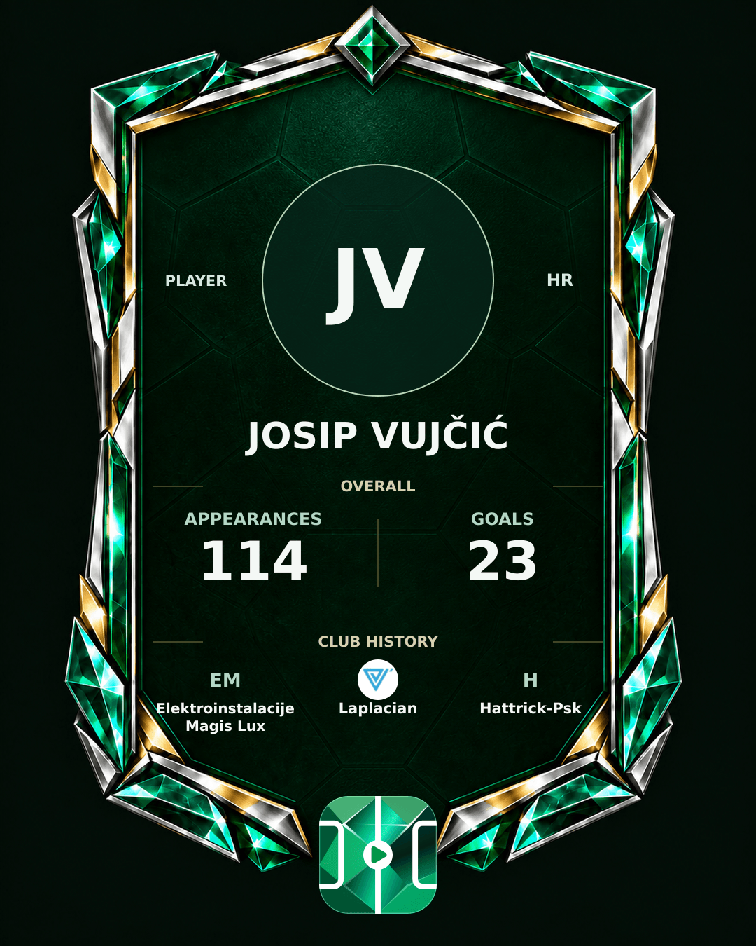 Josip Vujčić's PLAYGRND profile graphic